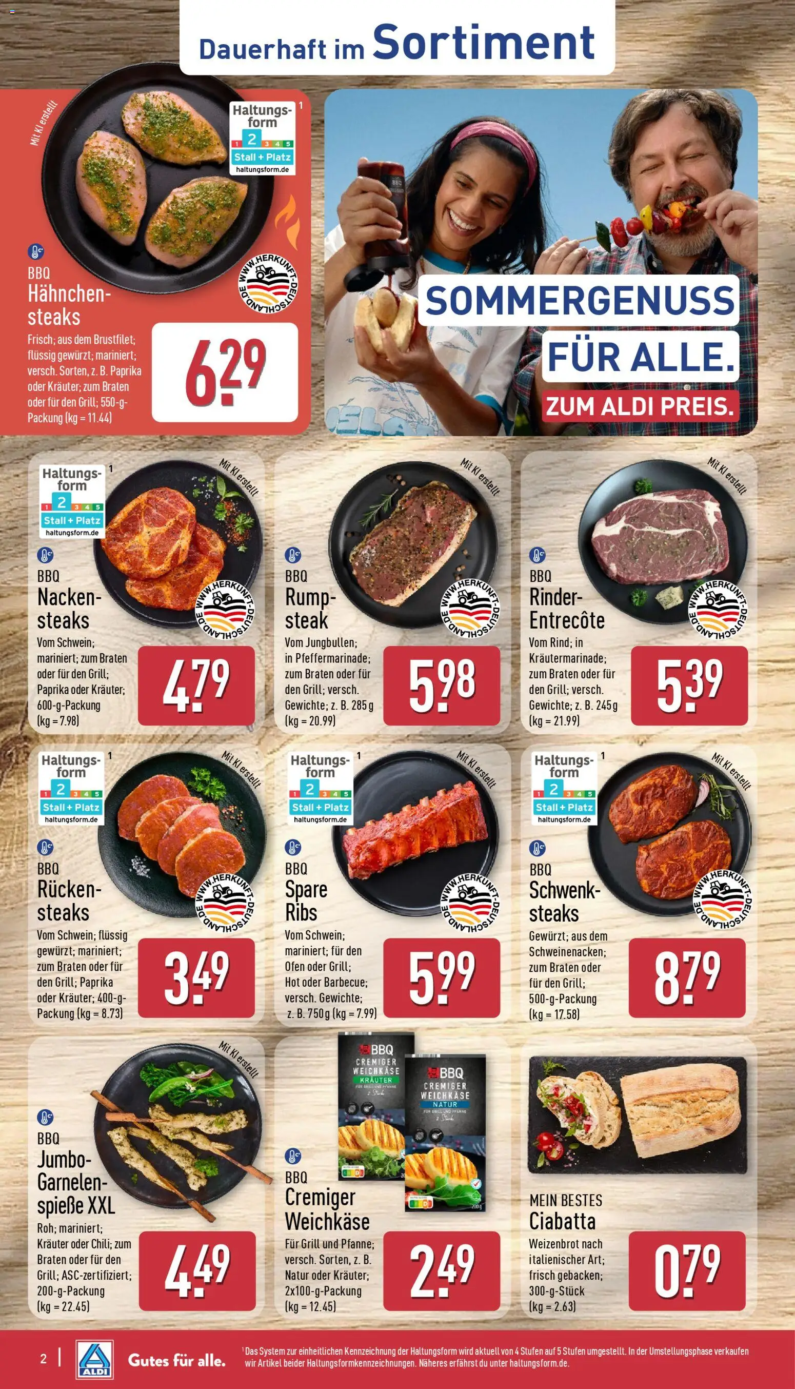 Aldi Prospekt 	 – gültig ab 13.04.2026 | Seite: 2 | Produkte: Grill, Hahnchen, Entrecote, Paprika