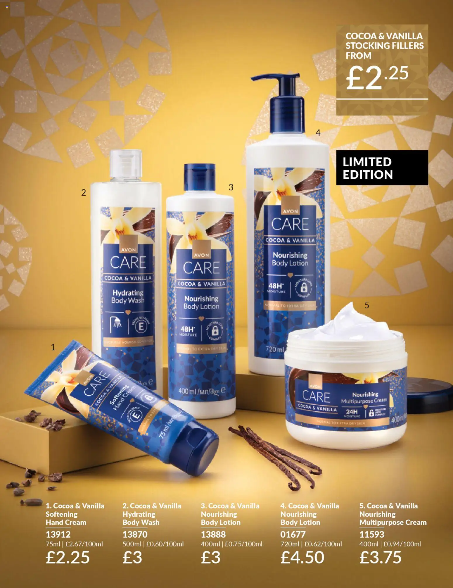 {H1} | Page: 44 | Products: Body lotion, Hand cream, Vanilla, Cocoa