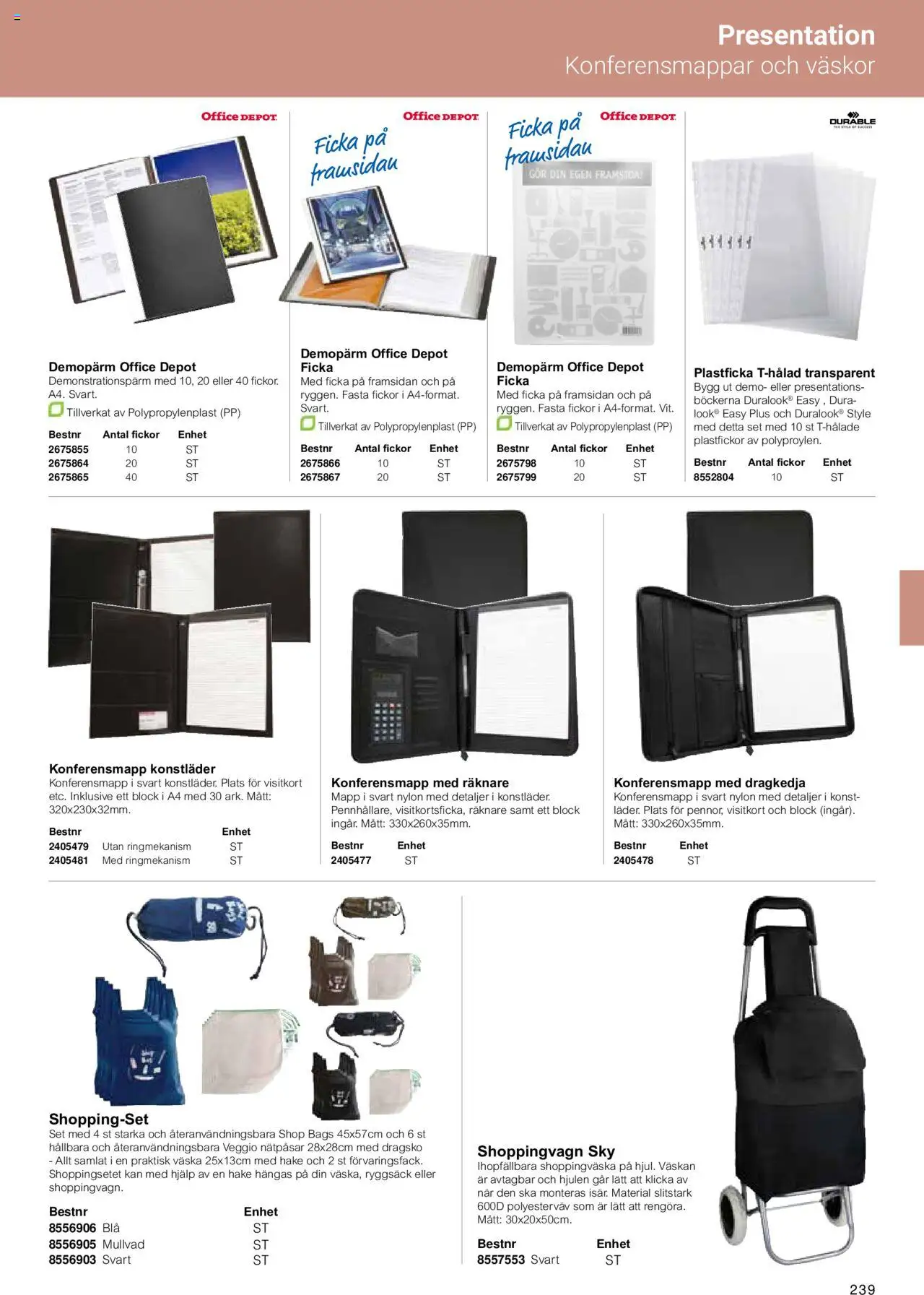 Office Depot reklamblad aktuell från 15.02.2024 | Sida: 241 | Produkter: Set, Mapp, Plastficka, Väska
