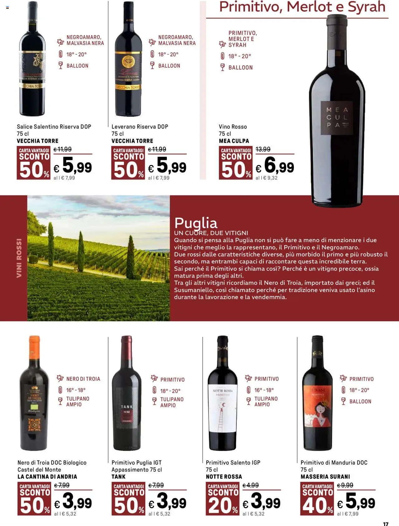 Volantino Iper del 13.10.2025 | Pagina: 17 | Prodotti: Vino, Vino rosso