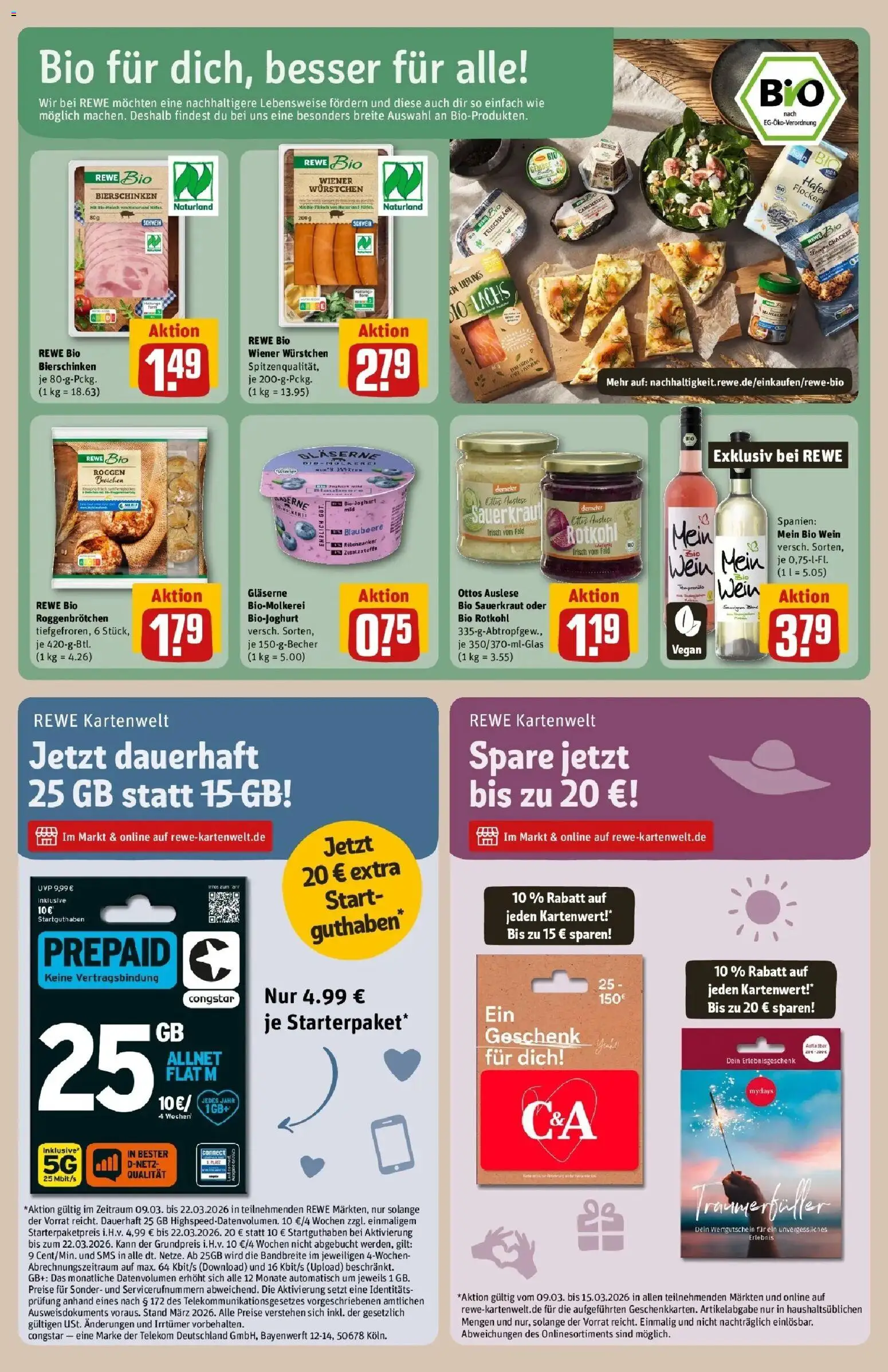 Rewe Prospekt Brandenburg An Der Havel	 – gültig ab 09.03.2026 | Seite: 23 | Produkte: Rotkohl, Lachs, Gemüse, Flocken