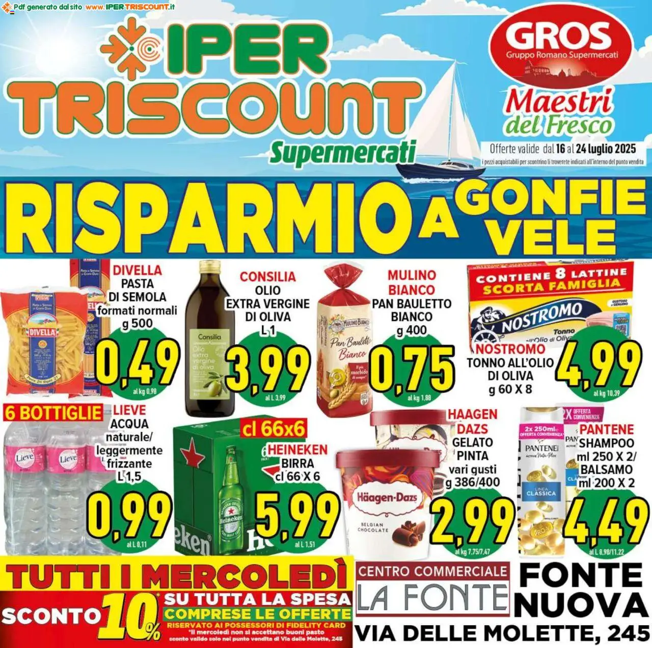 Volantino Ipertriscount del 16.07.2025 | Pagina: 1 | Prodotti: Balsamo, Olio, Tonno, Olio extra vergine