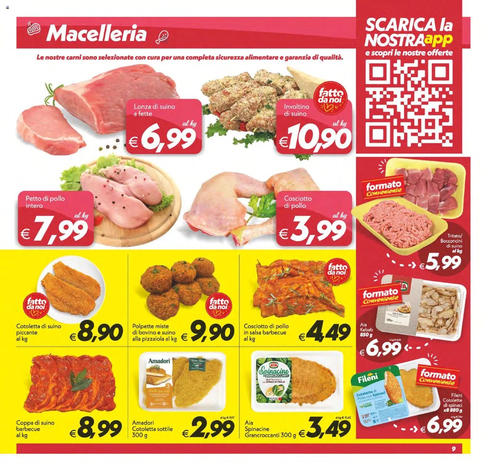 Volantino SuperConveniente del 06.03.2026 | Pagina: 9 | Prodotti: Bovino, Petto di Pollo, Pollo, Salsa