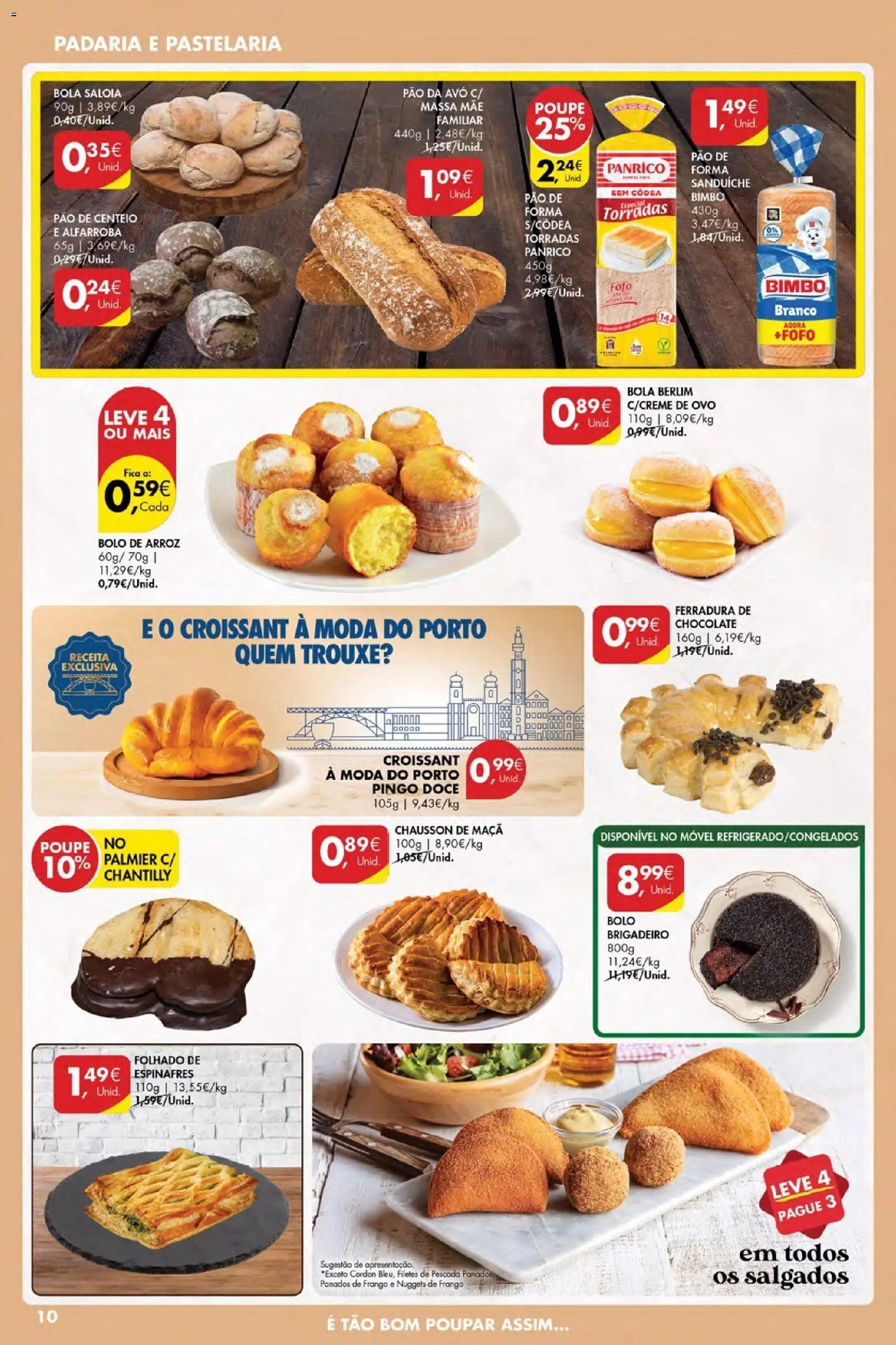 Pingo Doce Poupe Esta Semana Açores │ válido de 12.03.2026 | Página: 10 | Produtos: Nuggets de frango, Padaria, Chantilly, Centeio
