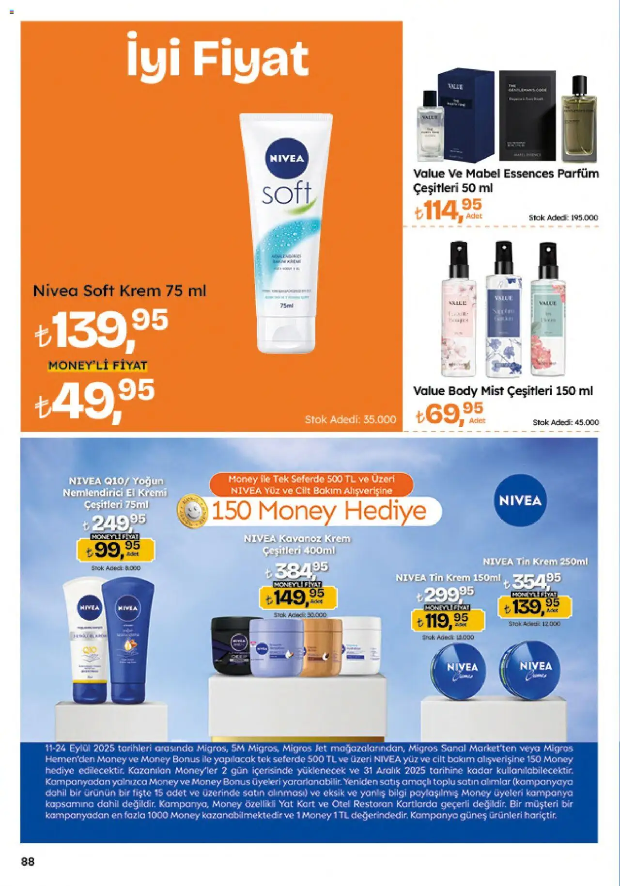 Migros Katalog - Migroskop - 11.09.2025 tarihinden itibaren geçerlidir | Sayfa: 88 | Ürünler: Krem, El kremi, Parfüm