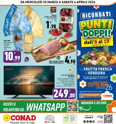 Anteprima del volantino Conad volantino Superstore Sicilia valido a partire dal 25.03.2026 | Pagina: 32 | Prodotti: Frutta, TV, Video, Audio