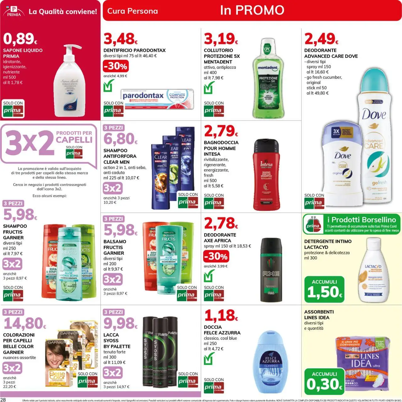 Volantino Basko del 19.08.2025 | Pagina: 28 | Prodotti: Dentifricio, Collutorio, Detergente, Doccia