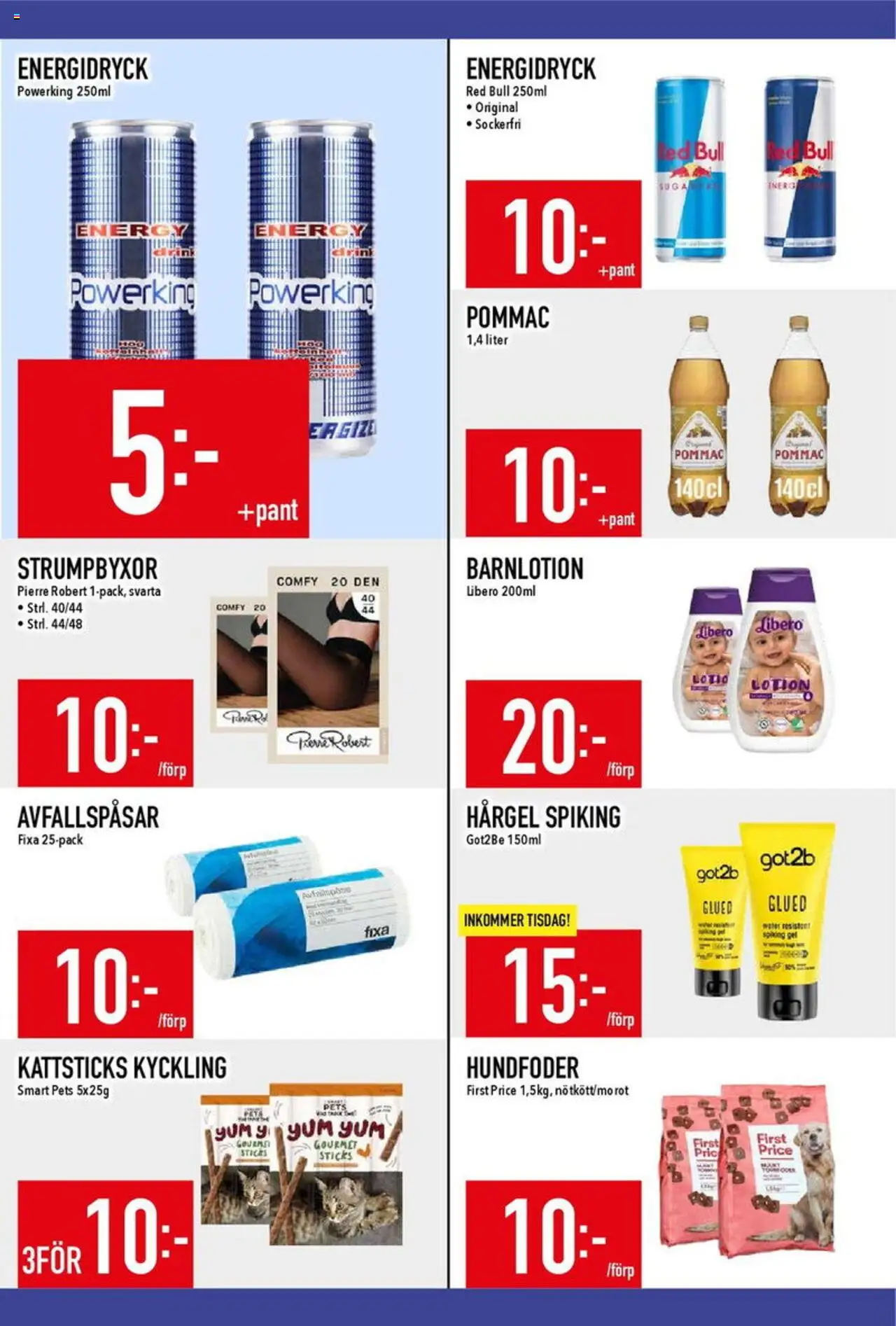 Matdax reklamblad aktuell från 11.08.2025 | Sida: 16 | Produkter: Red bull, Avfallspåsar, Energidryck