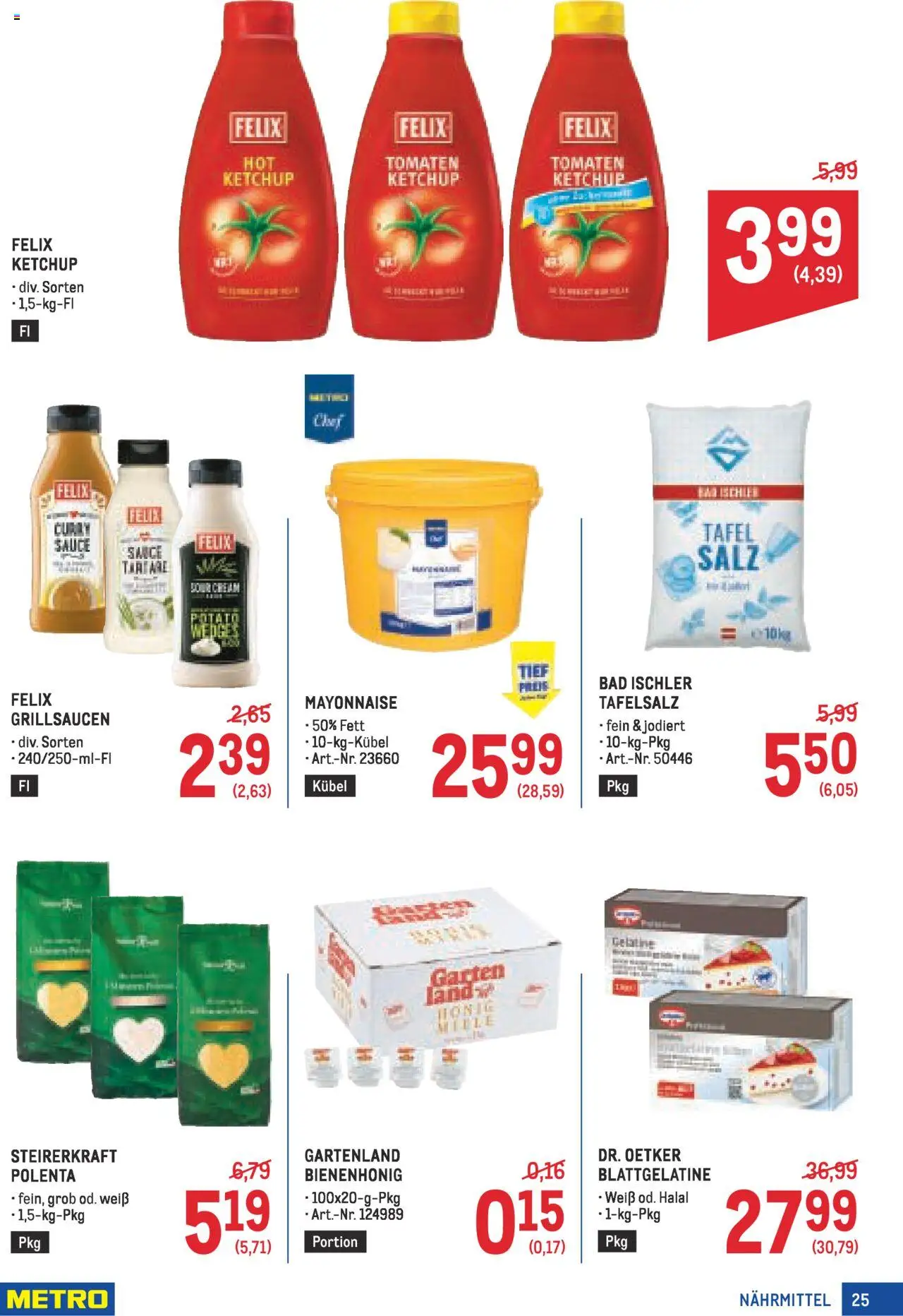 Metro Angebote Profi gültig ab 21.08.2025 | Seite: 25 | Produkte: Ketchup, Mayonnaise, Bad, Tomaten