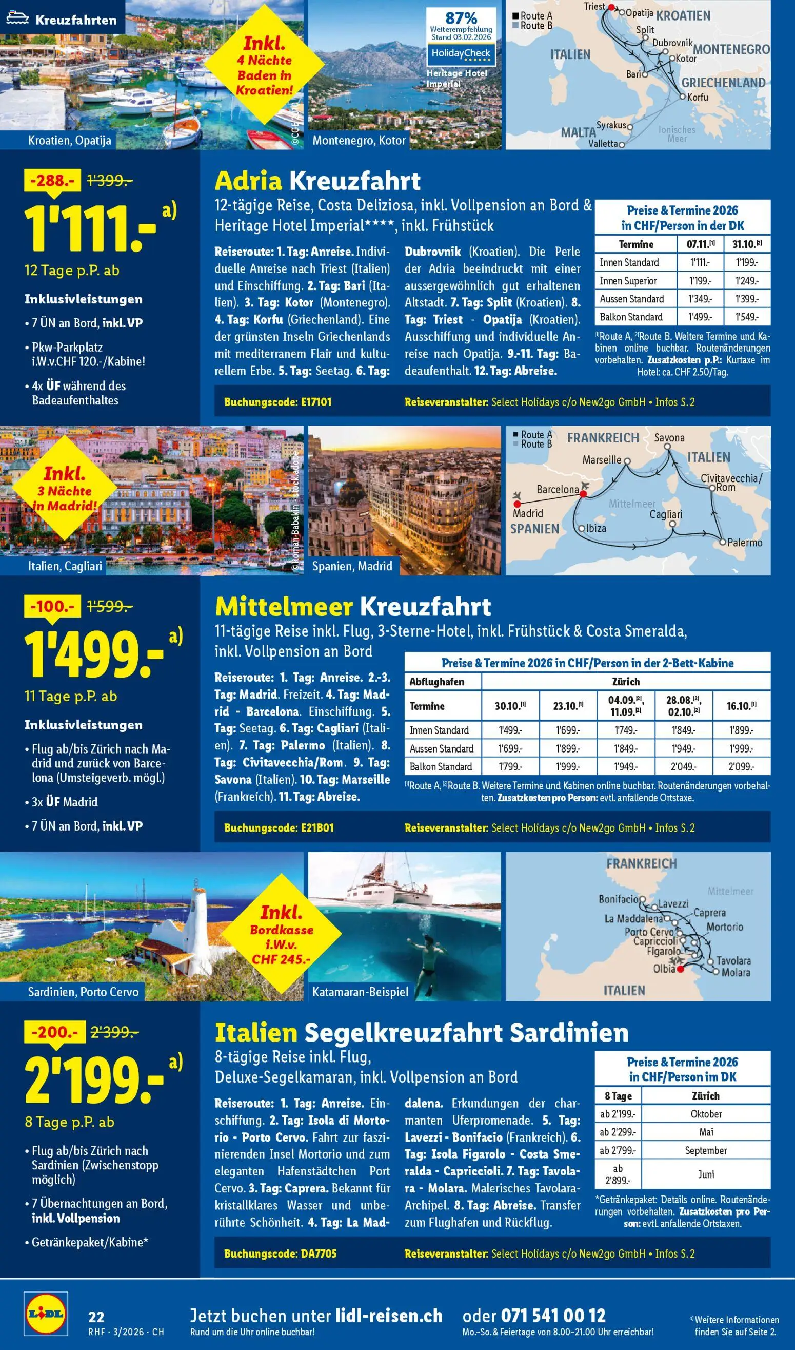 Lidl Aktionen Reisen März – gültig ab 28.02.2026 | Seite: 22 | Produkte: Wasser, Uhr