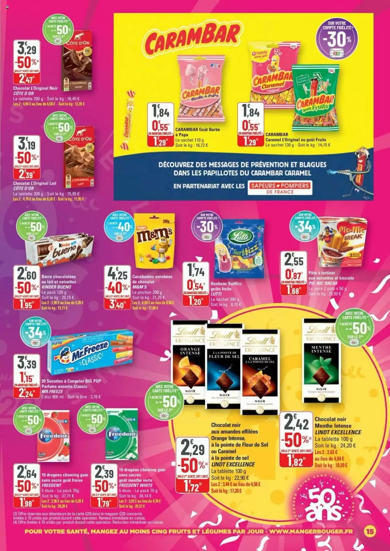  | Page: 15 | Produits: Fraise, Pâte à tartiner, Dragées, Lindt