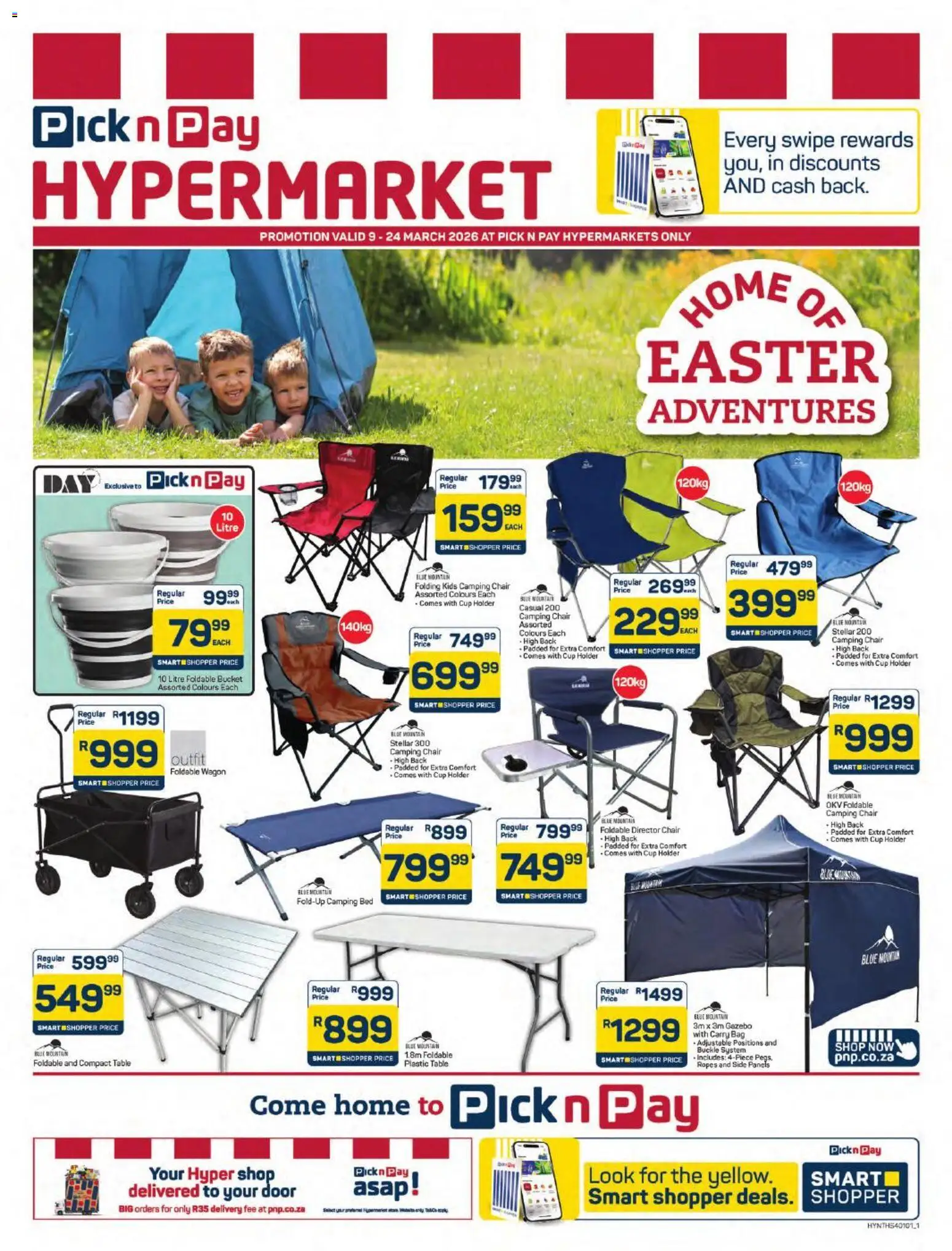 New Pick n Pay catalogue – valid from 09.03.2026 | Page: 1 | Products: Bag, Bed, Table, Chair