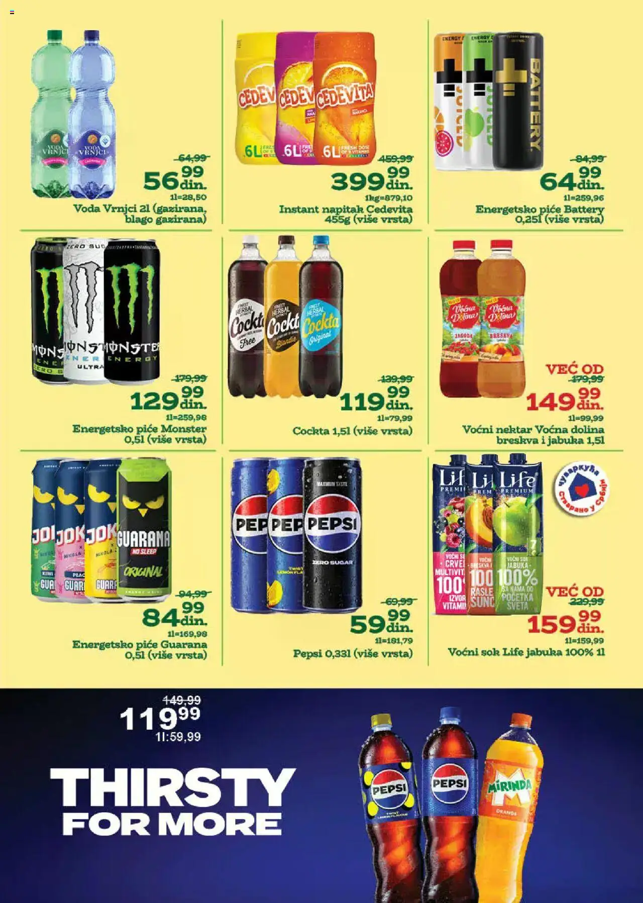 Univerexport katalog - važi od 18.08.2025 | Strana: 22 | Proizvode: Cedevita, Voda, Guarana, Breskva
