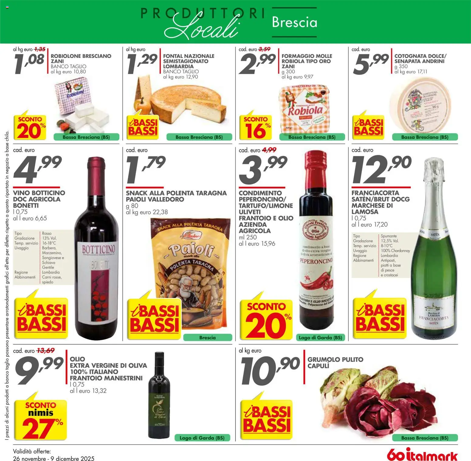 Volantino Italmark del 26.11.2025 | Pagina: 13 | Prodotti: Formaggio, Vino, Spumante, Robiola