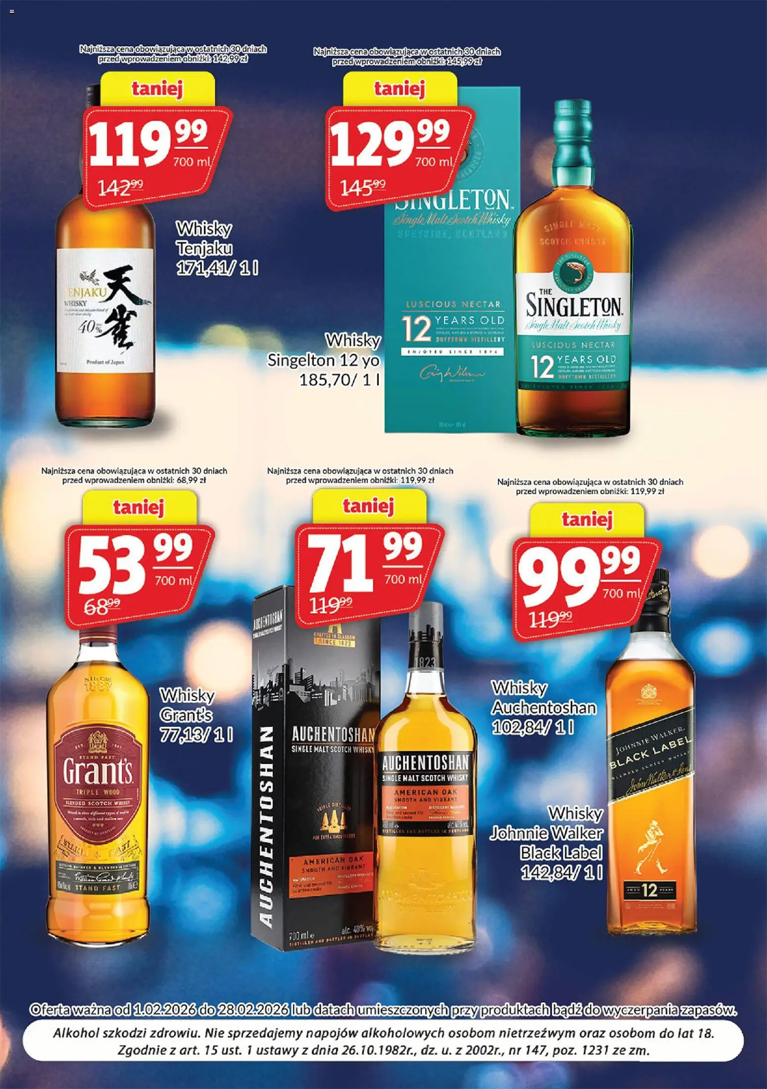 Prim Market Gazetka - Oferta alkoholowa od 01.02.2026 | Strona: 5 | Produkty: Grant's, Black Label, Whisky Single Malt, Alkohol