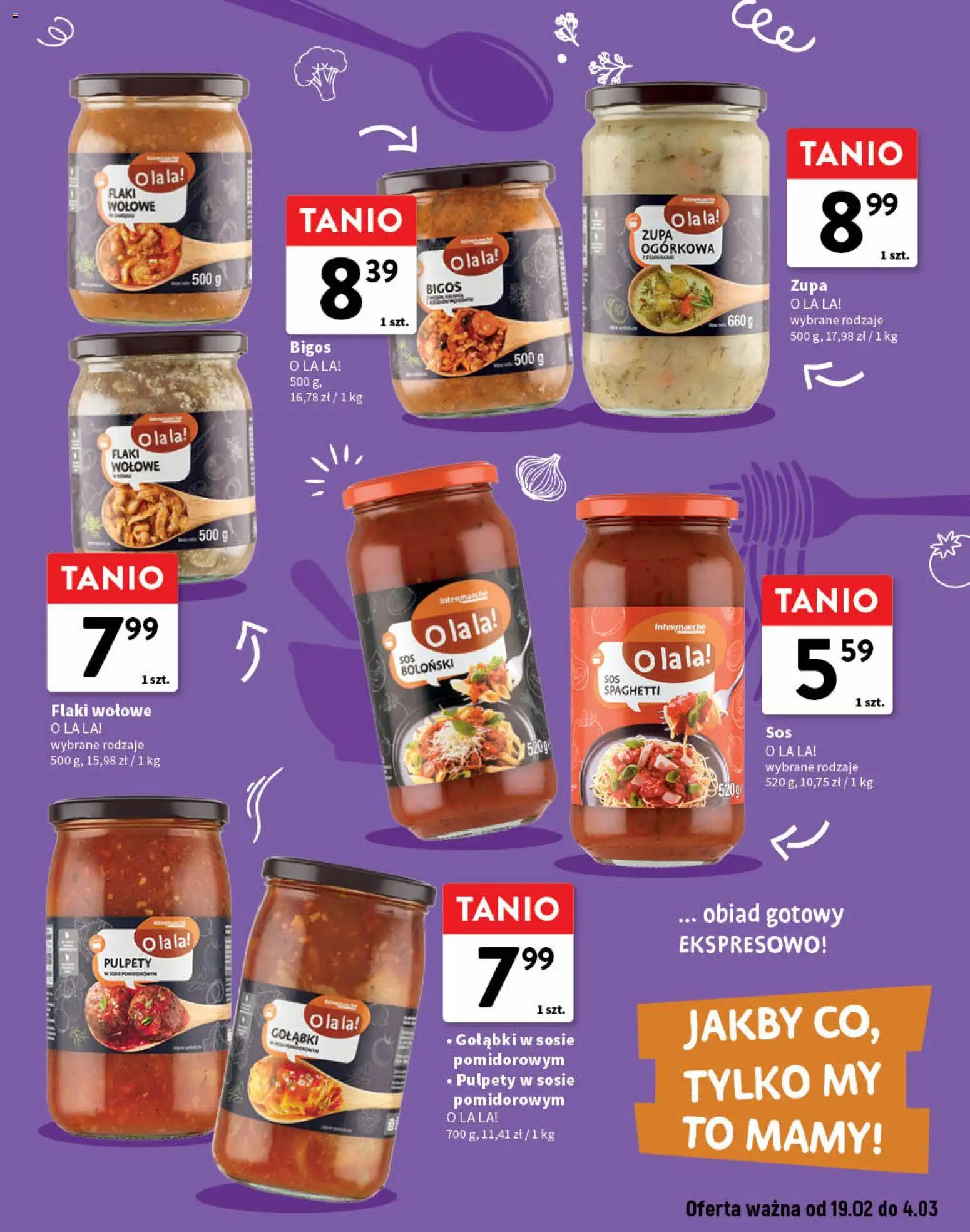 Intermarche Gazetka - O la la od 19.02.2026 | Strona: 9 | Produkty: Flaki, Zupa, Flaki wołowe