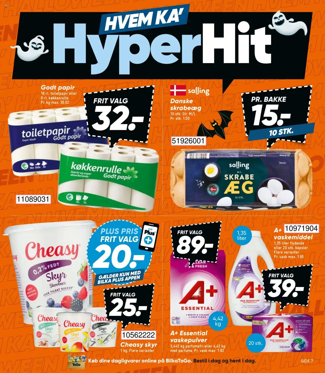 Bilka tilbudsavis – gyldig fra 10.10.2025 | Side: 7 | Produkter: Skyr, Vaskepulver, Caps