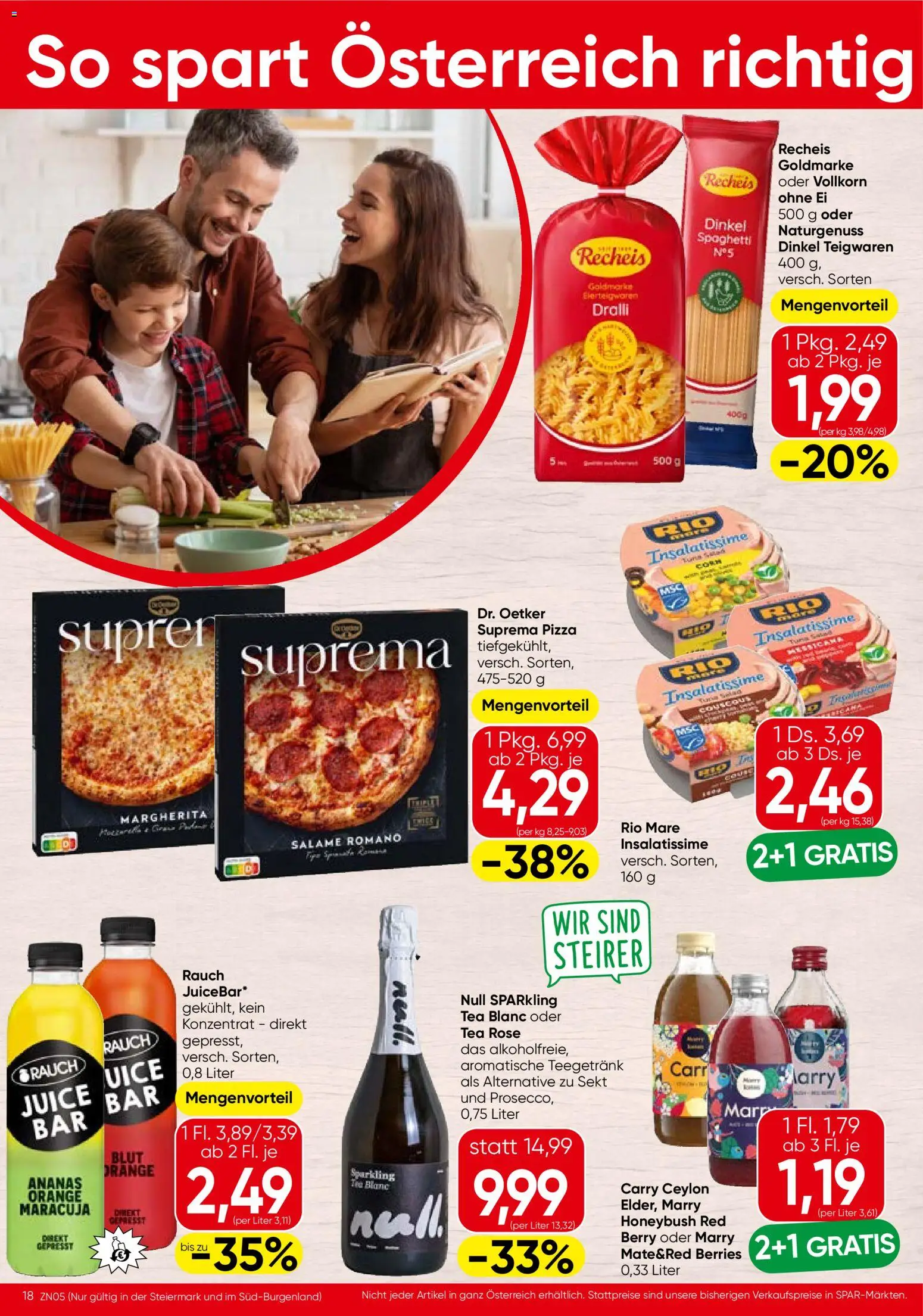 Spar Flugblatt - Steiermark gültig ab 02.01.2026 | Seite: 18 | Produkte: Hajdina liszt, Pizza, Ananas