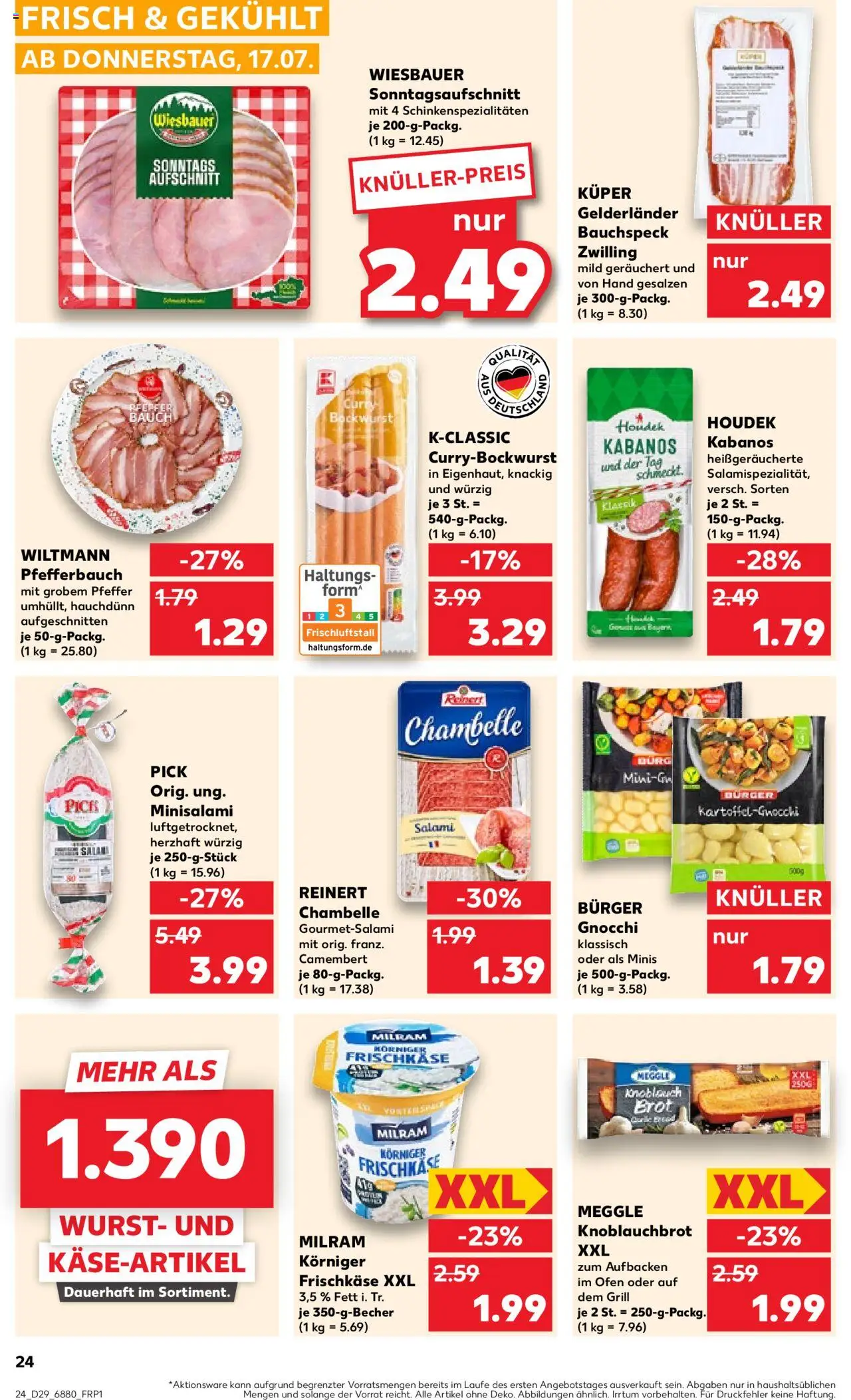 Kaufland prospekt Völklingen	 - gültig ab dem 17.07.2025 | Seite: 24 | Produkte: Grill, Knoblauch, Salami, Frischkase