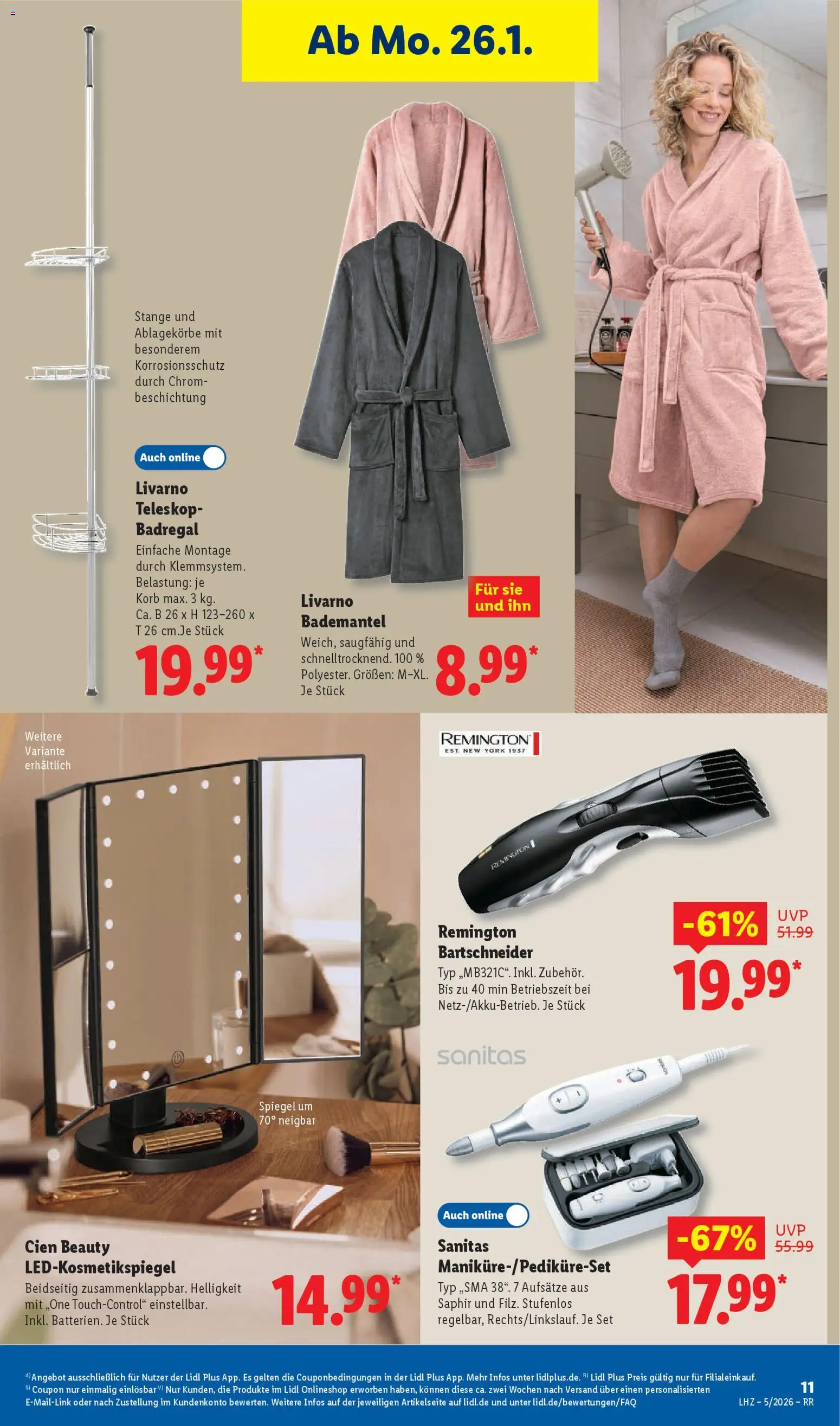 Lidl Prospekt Bestwig – gültig ab 26.01.2026 | Seite: 29 | Produkte: Korb, Spiegel, Badregal, Bademantel