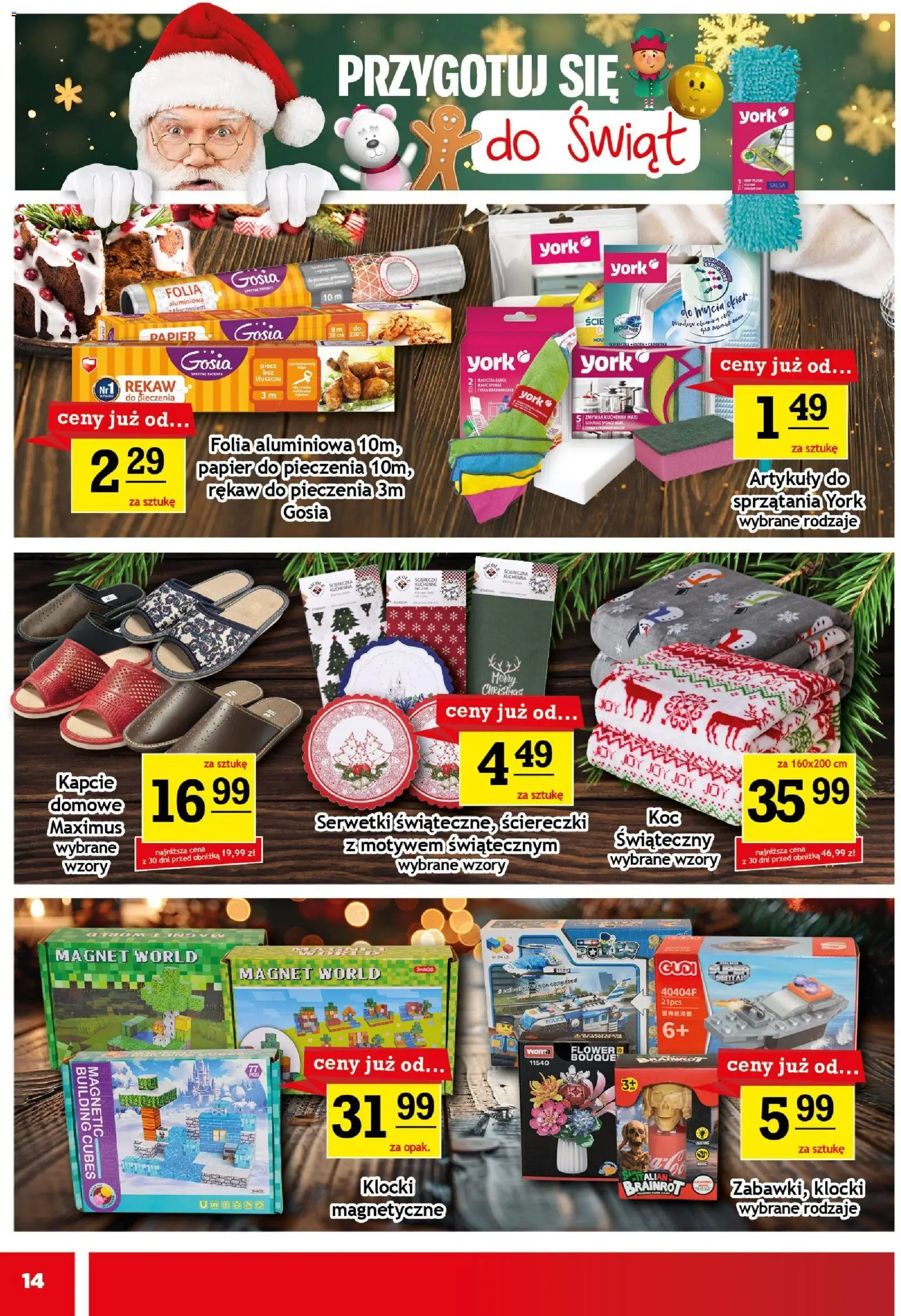 Gram Market Gazetka od 10.12.2025 | Strona: 14 | Produkty: Kapcie, Papier do pieczenia