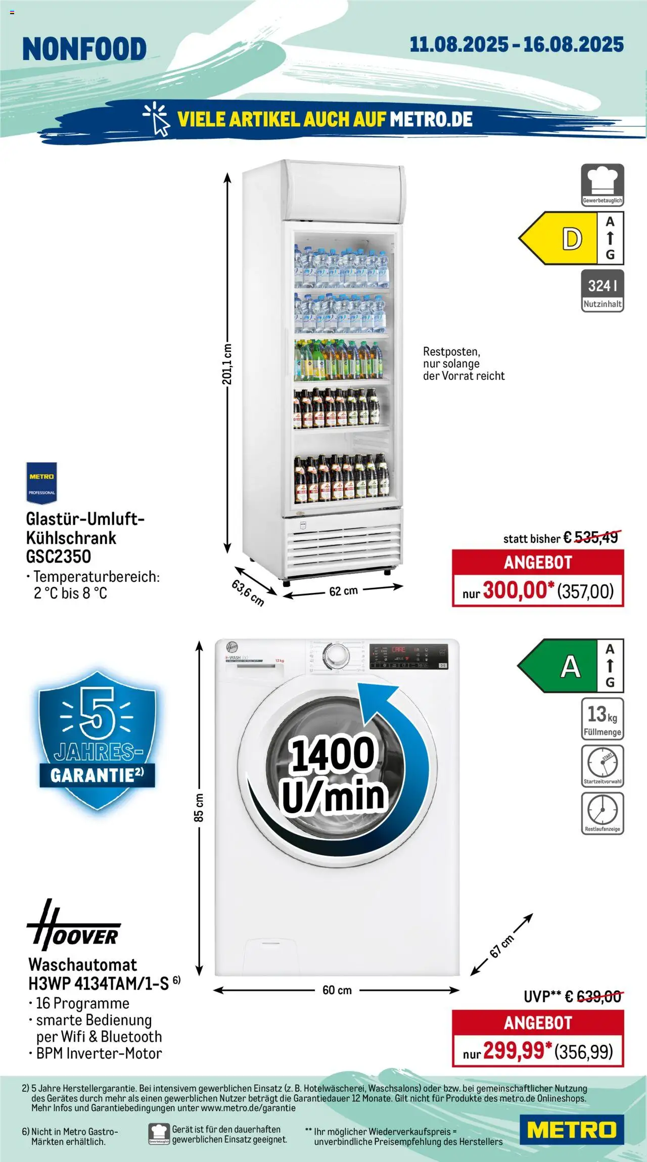 Metro Wochen-Angebote Gastro - gültig ab dem 11.08.2025 | Seite: 18 | Produkte: Kühlschrank