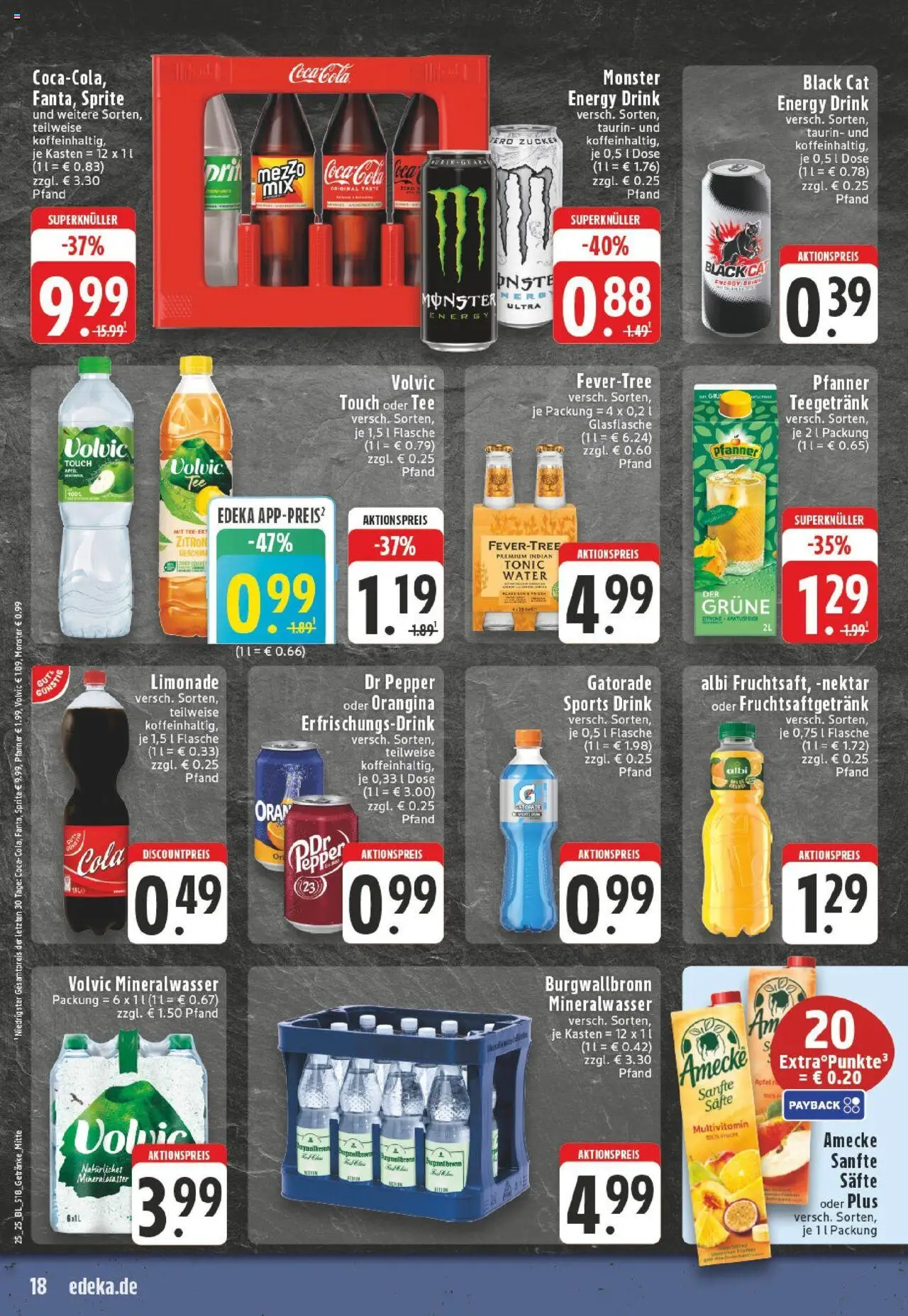 Edeka prospekt Ostbevern	 - gültig ab dem 15.06.2025 | Seite: 18 | Produkte: Cola, Energy, Mineralwasser, Monster