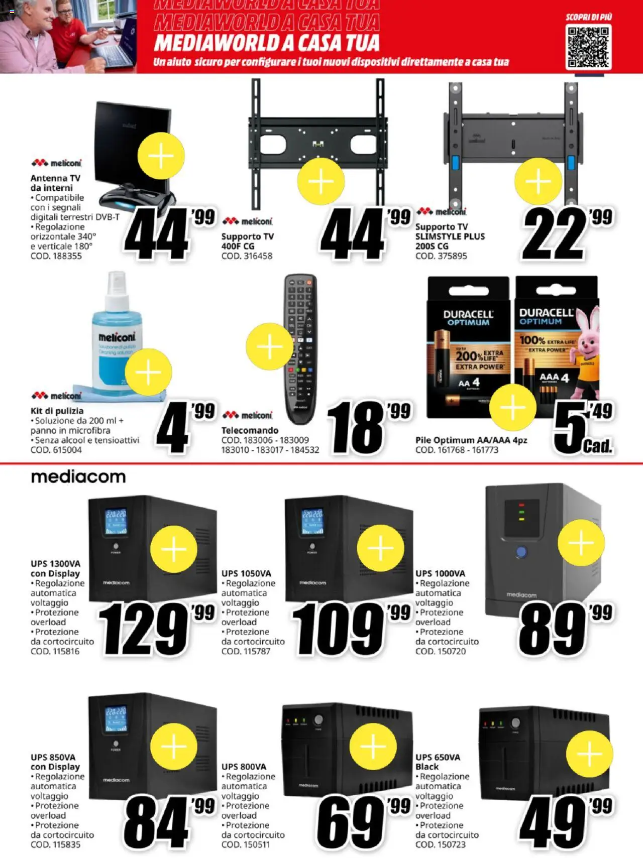 Volantino Media World del 03.10.2025 | Pagina: 5 | Prodotti: Pile, Telecomando, TV