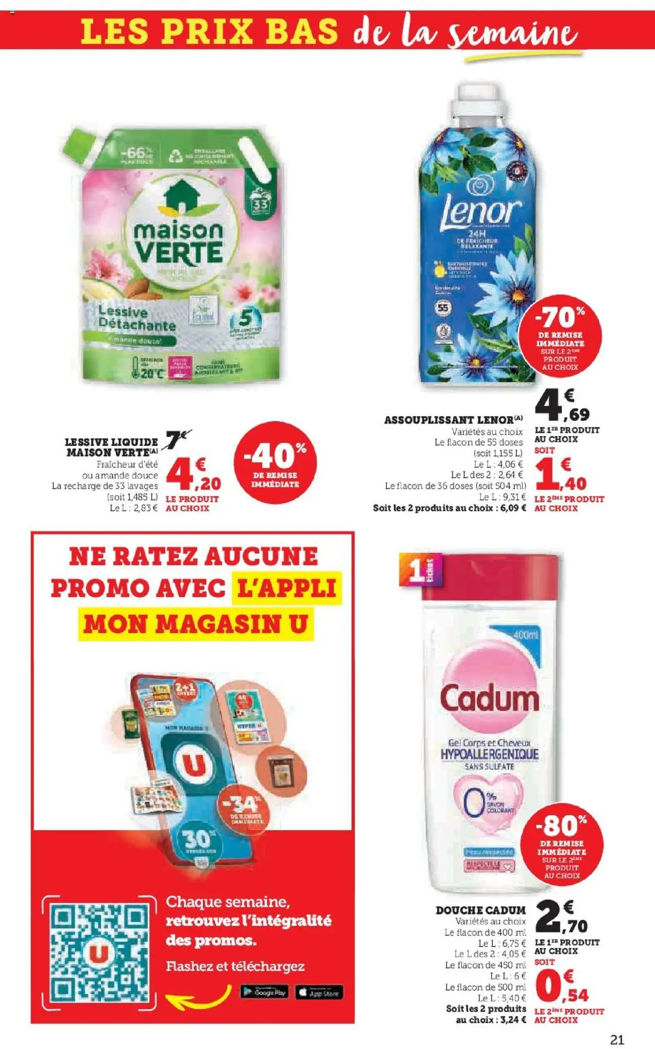 {H1} | Page: 21 | Produits: Amande, Lessive Liquide, Douche, Lessive