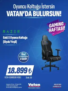 26.01.2026 tarihinden itibaren geçerli olan Vatan Bilgisayar kataloğu önizlemesi | Sayfa: 15 | Ürünler: Oyuncu, Ocak