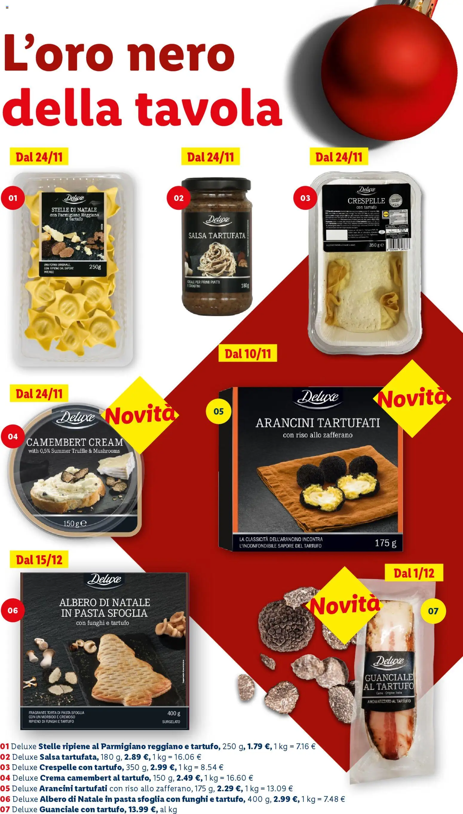 Volantino Lidl del 24.10.2025 | Pagina: 25 | Prodotti: Tartufo, Crema, Crostini, Parmigiano reggiano