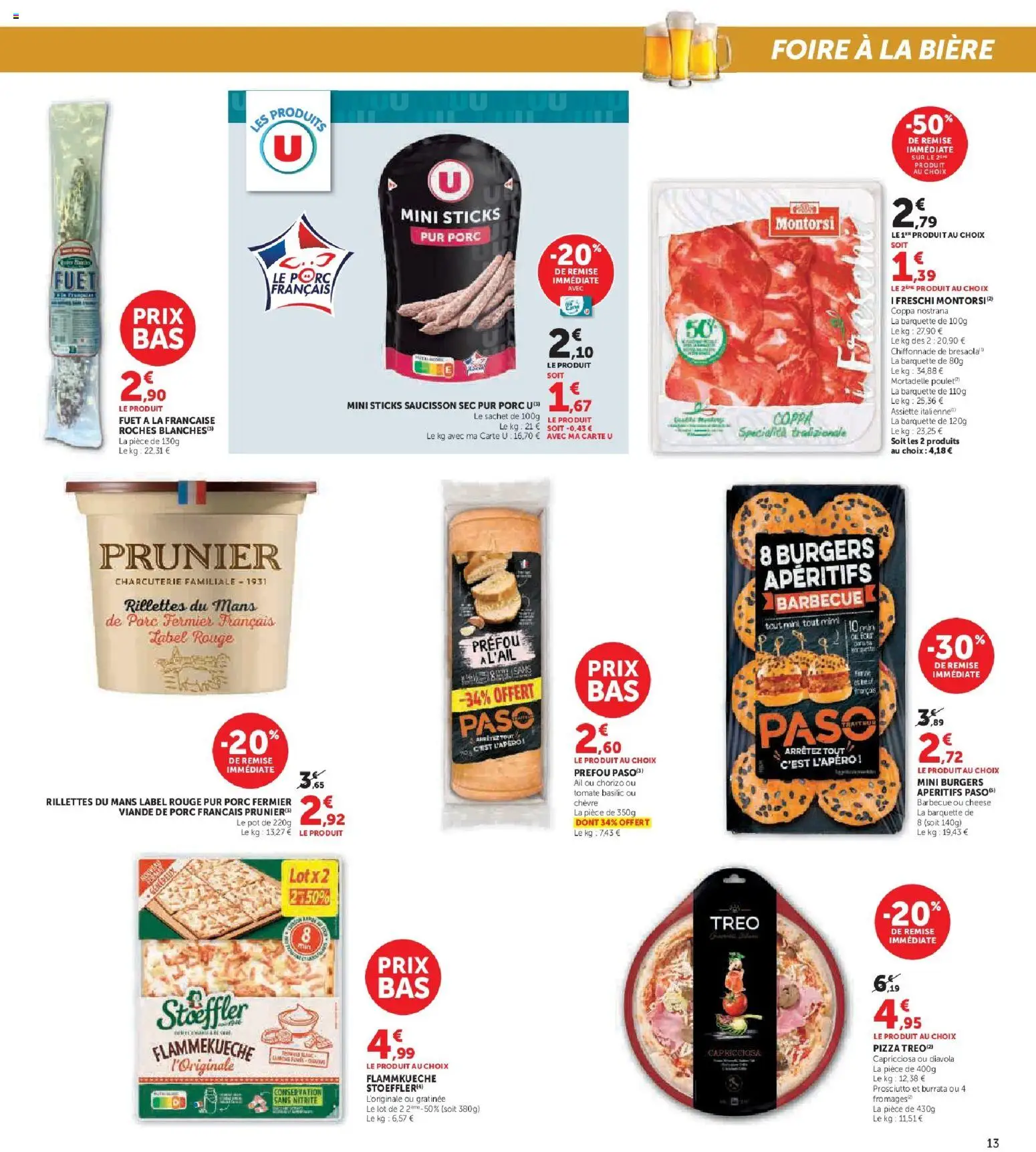 {H1} | Page: 13 | Produits: Chorizo, Barbecue, Ail, Pizza