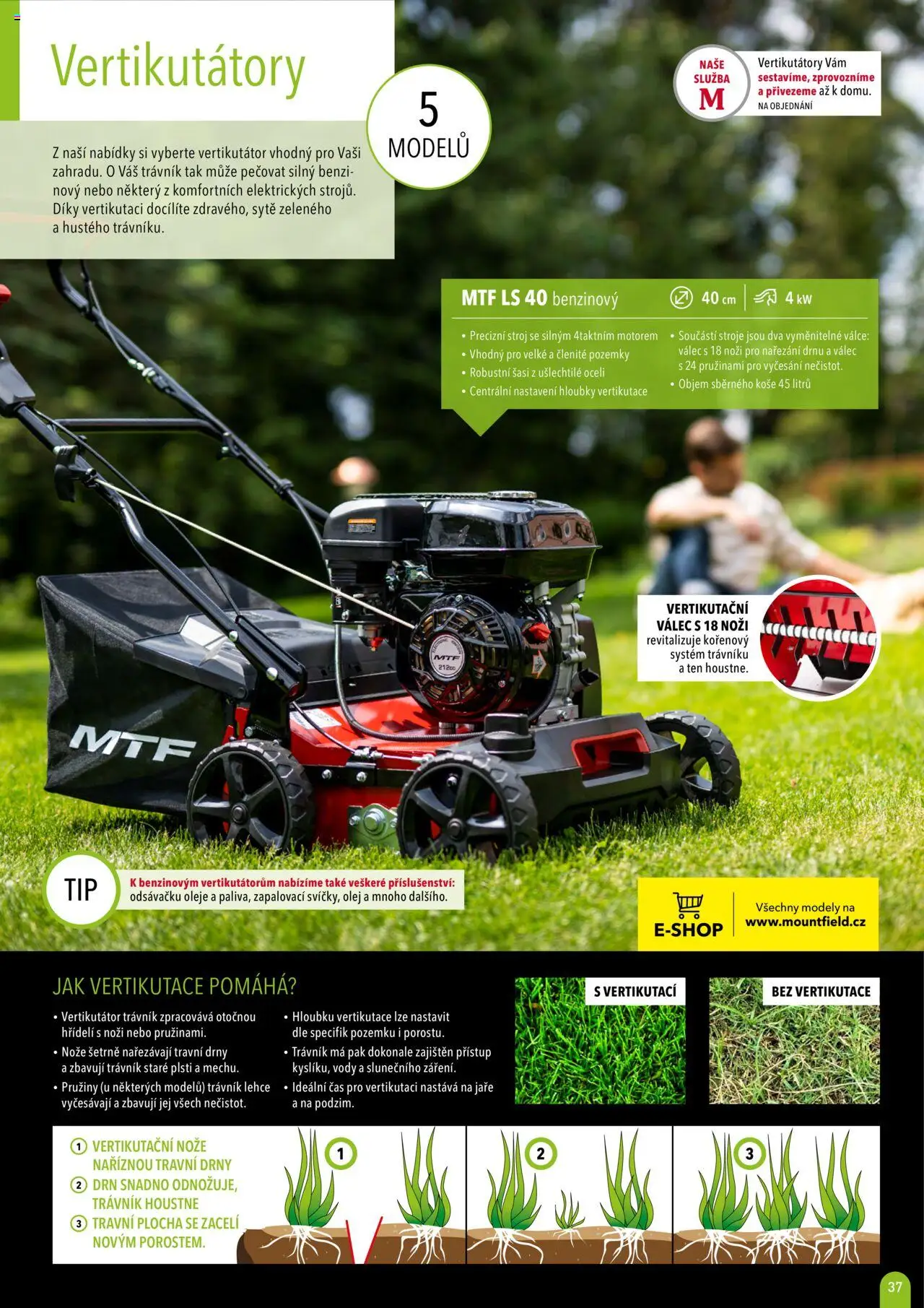 Mountfield katalog 2025 od 16.04.2025 | Strana: 37 | Produkty: Oleje, Vertikutátor, Olej, Modely