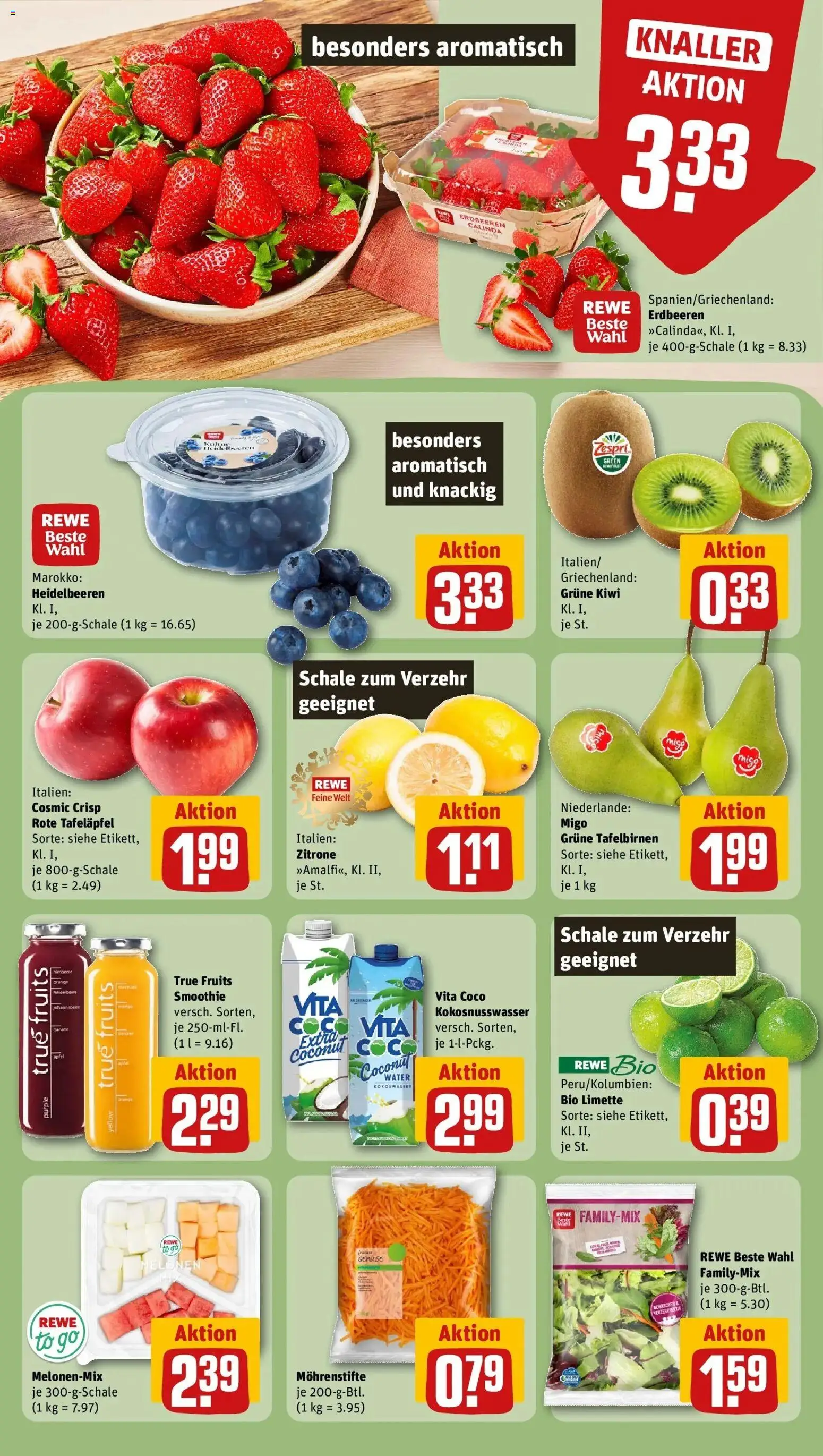 Rewe Prospekt Berlin / Prenzlauer Berg	 – gültig ab 05.04.2026 | Seite: 6 | Produkte: Gemüse, Zitrone, Limette, Erdbeeren