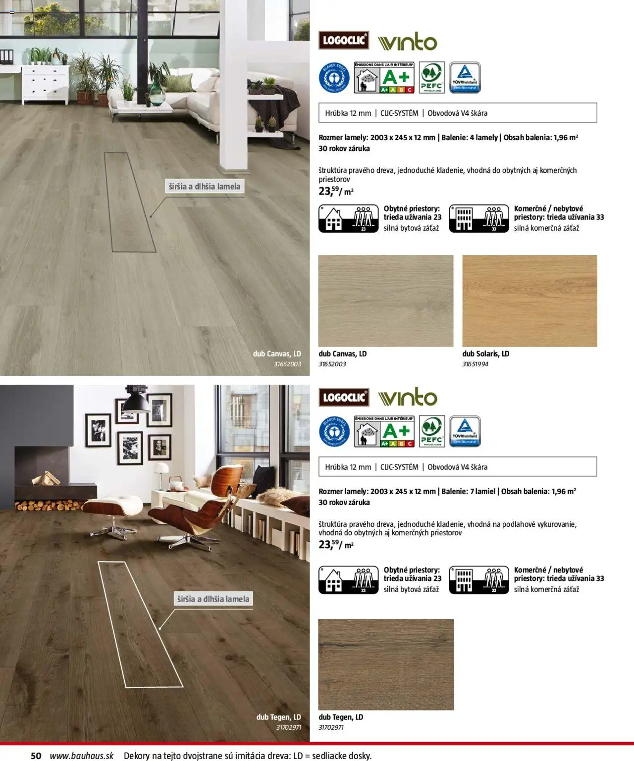 Nové Bauhaus akcie – leták je platný od 04.08.2025 | Strana: 50 | Produkty: Lamely