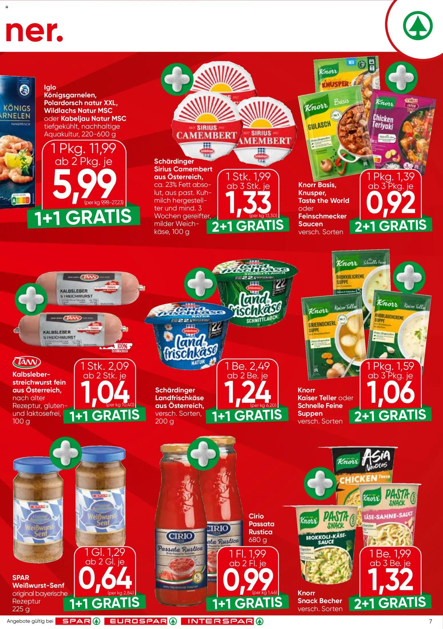 Spar Flugblatt - Burgenland gültig ab 02.01.2026 | Seite: 7 | Produkte: Pasta, Milch