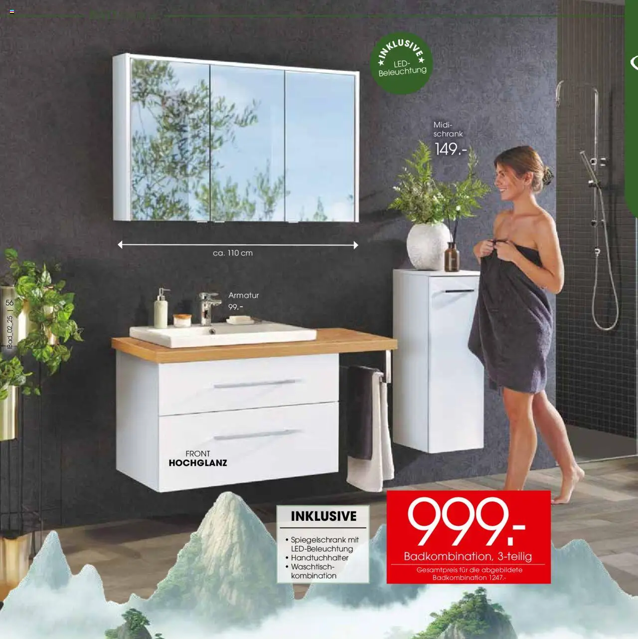 Zurbrüggen - Bad Spezial - gültig ab dem 11.06.2025 | Seite: 56 | Produkte: Schrank, Armatur, Waschtisch, Spiegelschrank