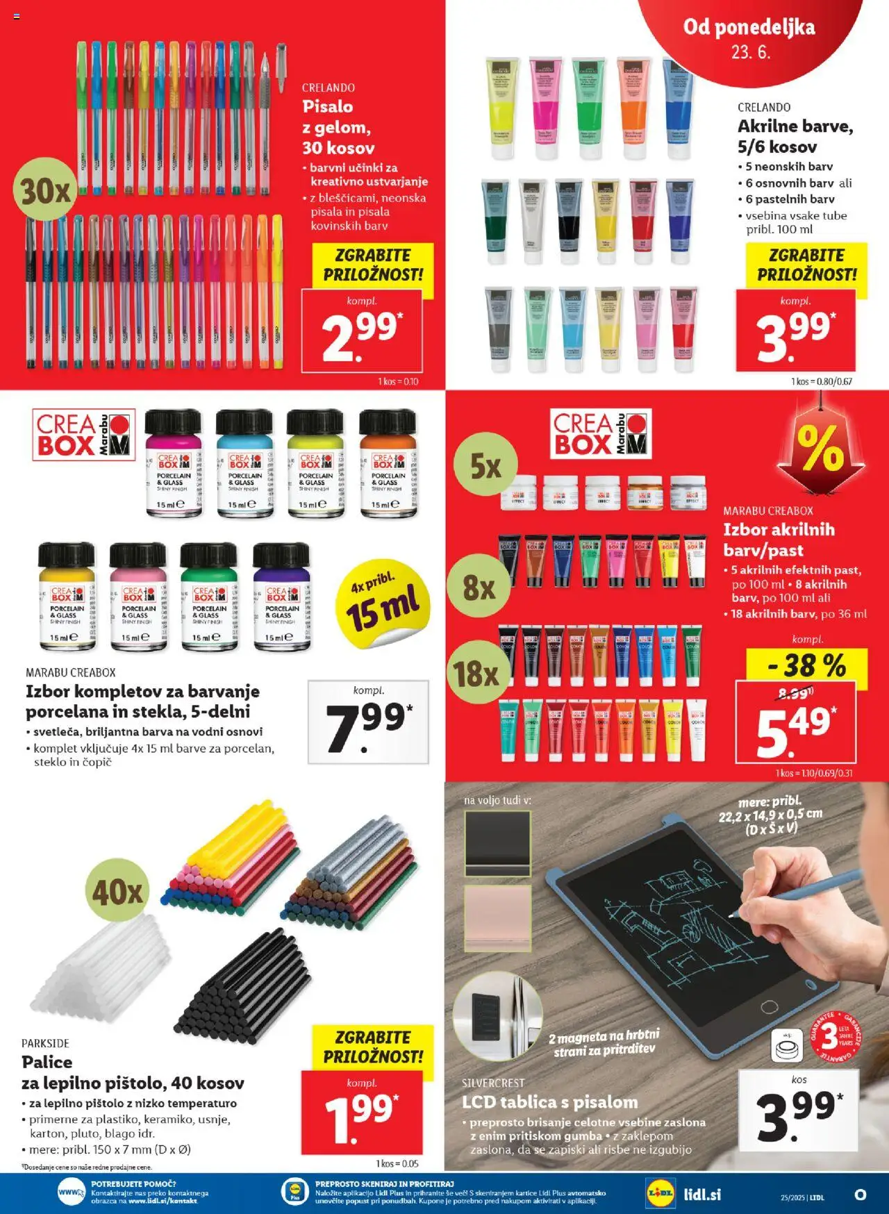 Lidl katalog │ velja od 19.06.2025 | Stran: 67 | Izdelki: Tablica, Kos, Pisala, Barva