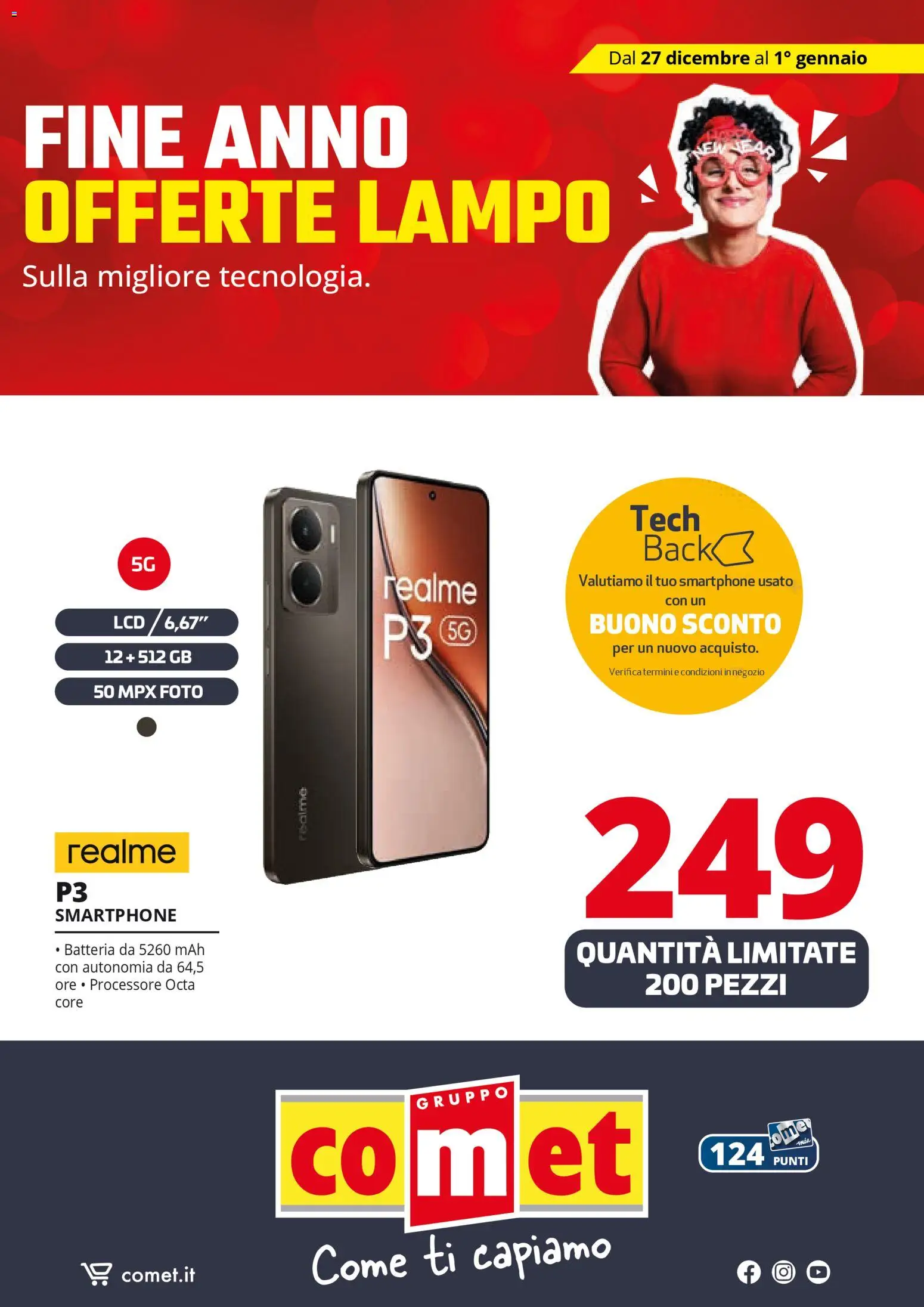 Volantino Comet del 27.12.2025 | Pagina: 5 | Prodotti: Smartphone, Batteria