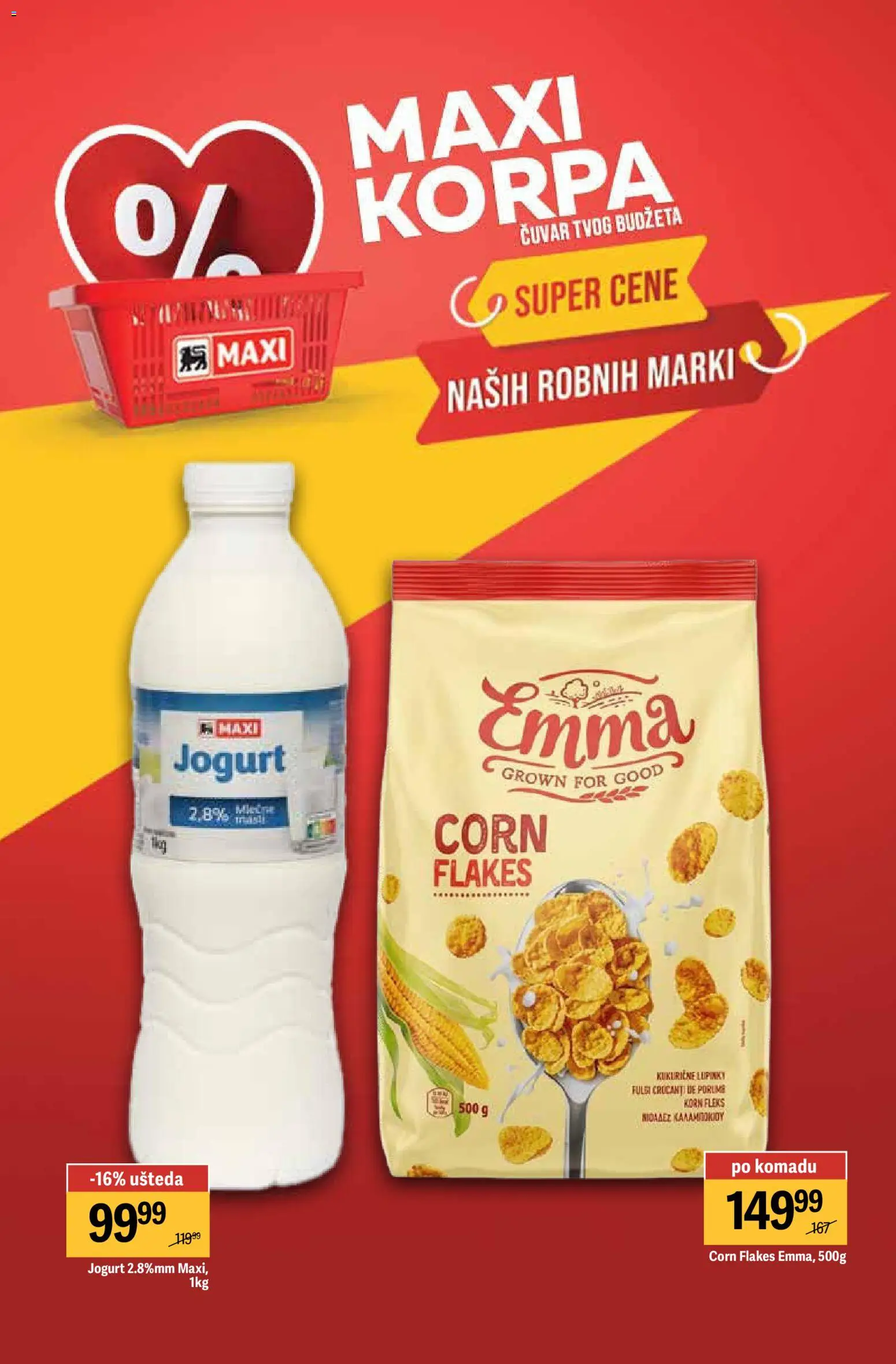 Maxi katalog - važi od 26.03.2026 | Strana: 7 | Proizvode: Korpa, Jogurt