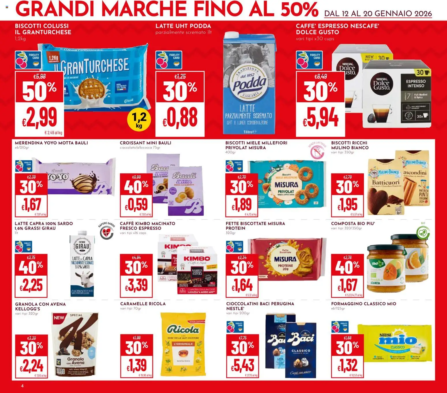 Volantino Pan del 12.01.2026 | Pagina: 4 | Prodotti: Uova, Caffè, Arancia, Macinato