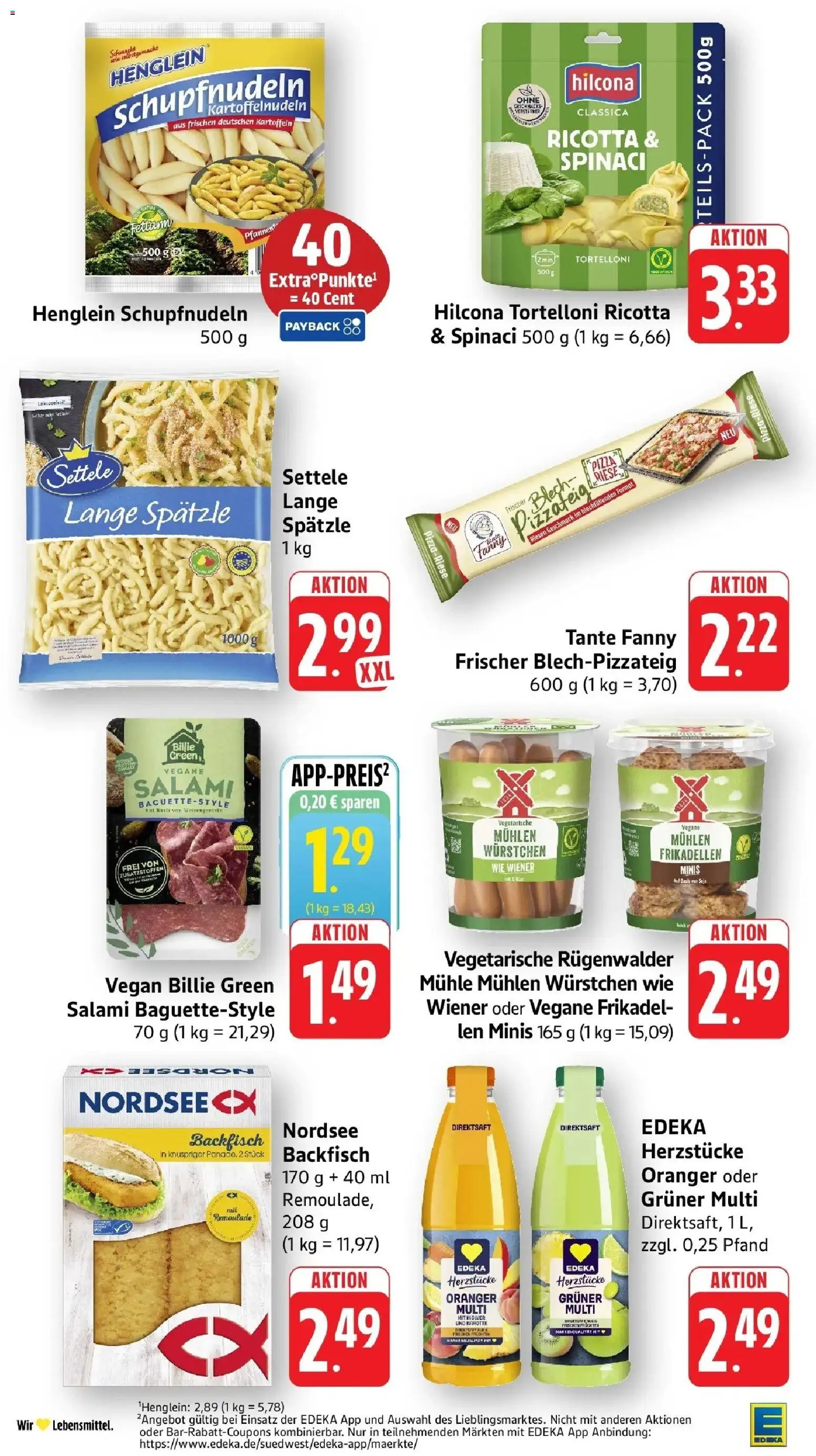 Edeka prospekt Weinstadt - Endersbach	 – gültig ab 05.04.2026 | Seite: 22 | Produkte: Mühle, Pasta, Salami, Karotte