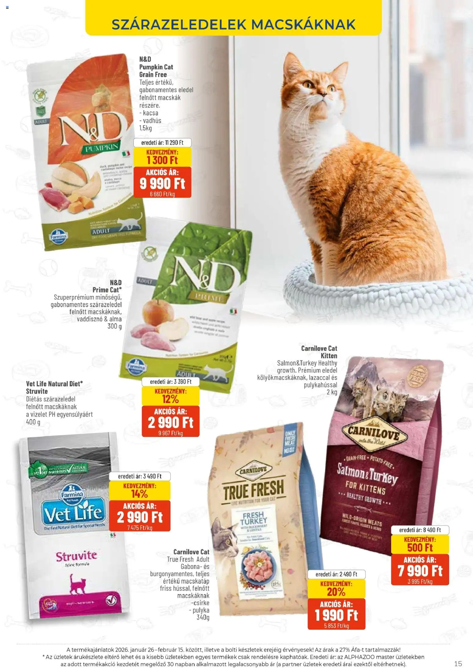 AlphaZoo akciós ujság - amely érvényes a következő dátumtól: 26.01.2026 | Oldal: 15 | Termékek: Alma, Kacsa, Vadhús
