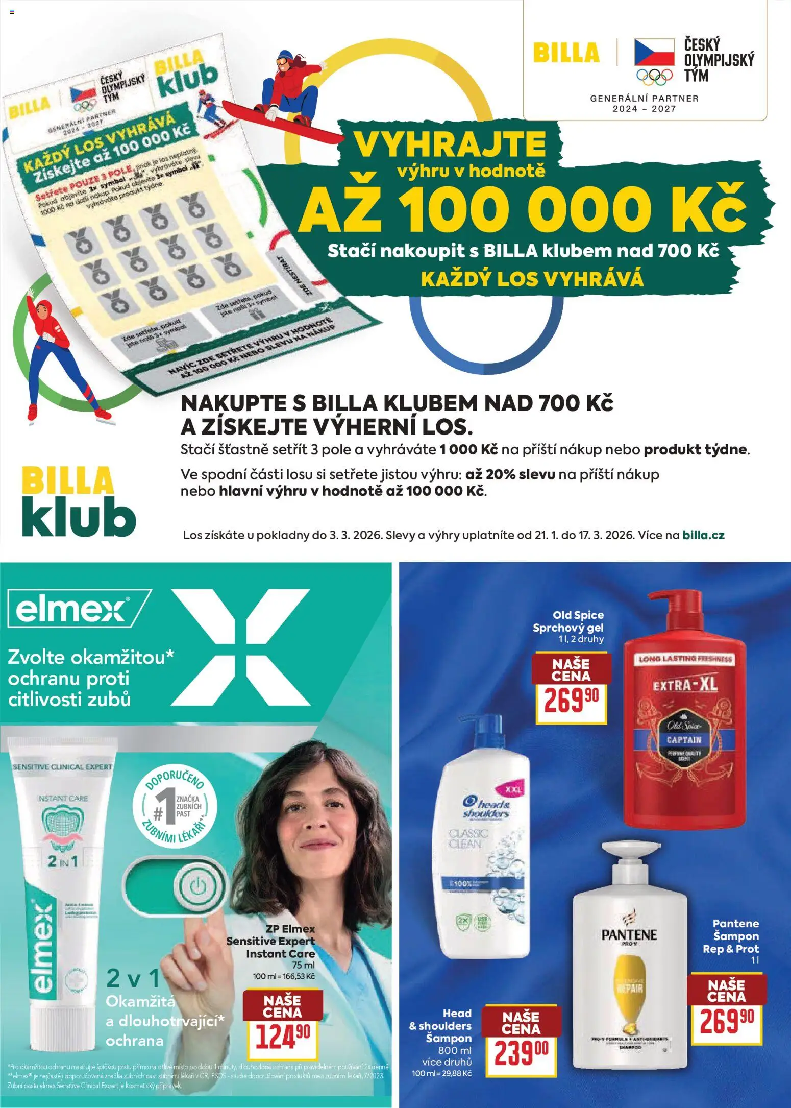 Billa leták - Vaše oblíbené značky od 25.02.2026 | Strana: 25 | Produkty: Sprchový gel, Zubní pasta, Elmex, Old Spice