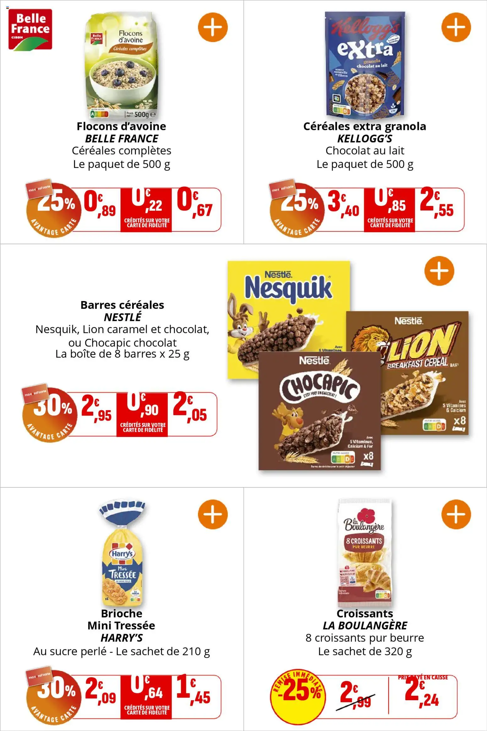 {H1} | Page: 22 | Produits: Lait, Beurre, Chocolat, Céréales