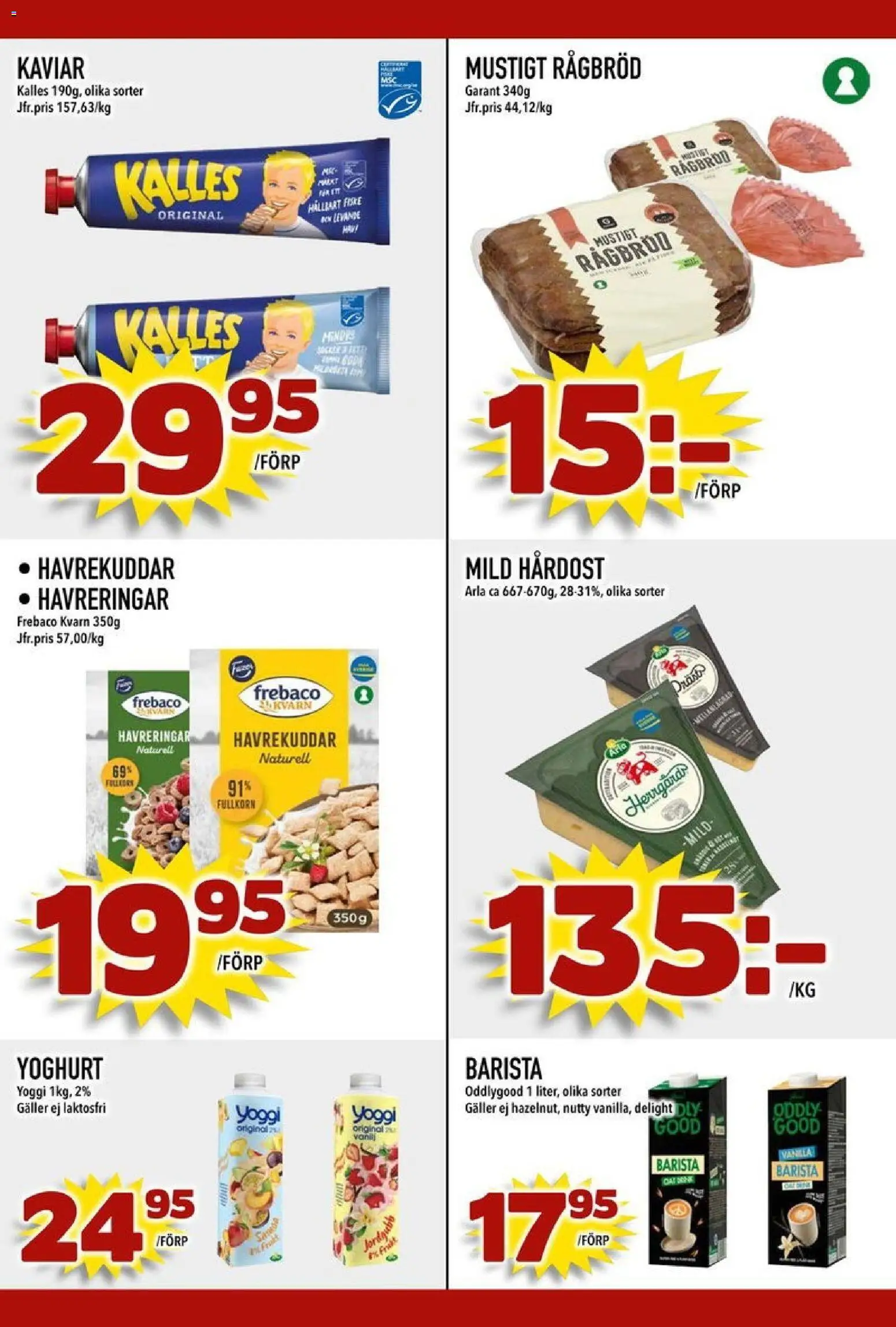 Din Mat reklamblad aktuell från 26.01.2026 | Sida: 4 | Produkter: Kvarn, Galler, Yoghurt, Yoggi