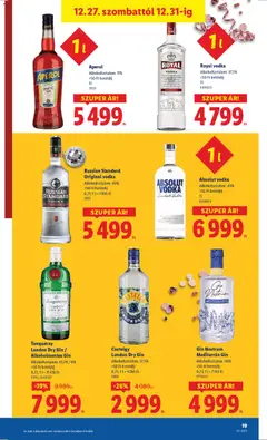 Royal vodka, Alkoholtartalom: 37,5%, +50 Ft betétdíj, 1 l - amely érvényes a következő dátumtól: 27.12.2025 | Oldal: 19