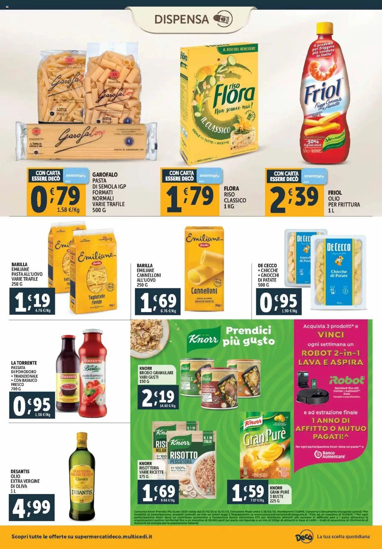 Volantino Decò del 03.10.2025 | Pagina: 10 | Prodotti: Riso, Tagliatelle, Pasta, Robot