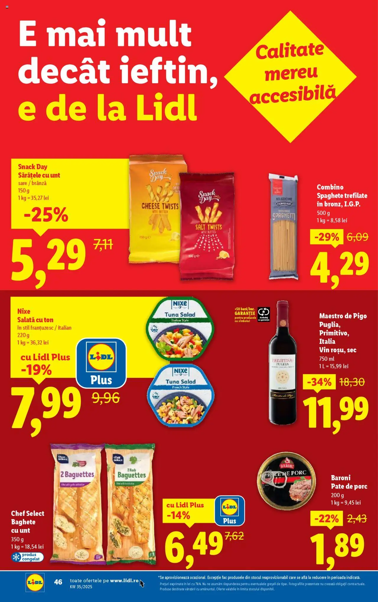 Catalog Lidl – valabil de la 25.08.2025 | Pagină: 60 | Produse: Delgeç, Pate, Vin, Sare