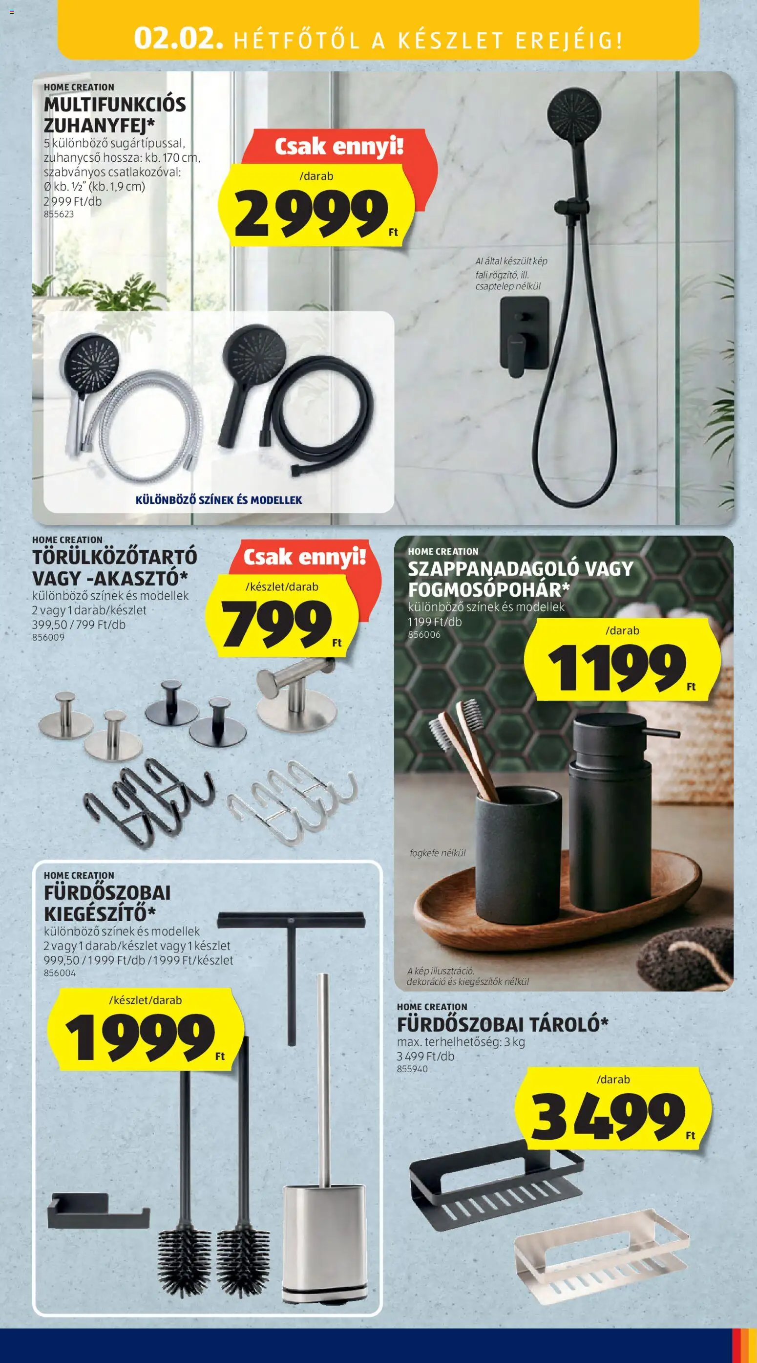 Aldi akciós ujság - amely érvényes a következő dátumtól: 29.01.2026 | Oldal: 39 | Termékek: Csaptelep, Szappanadagoló, Fogkefe, Dekoráció